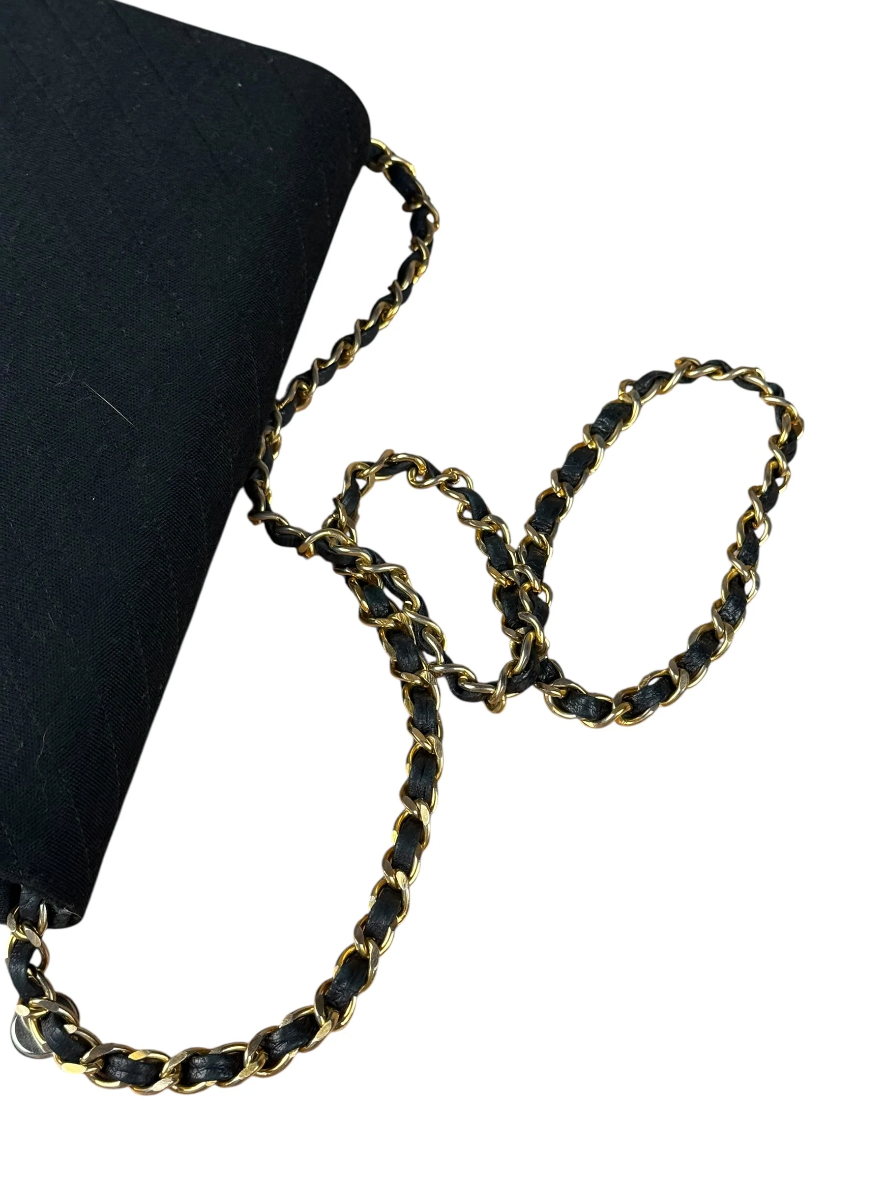 Chanel Vintage Black Cotton Quilted Flap Bag - Image 14