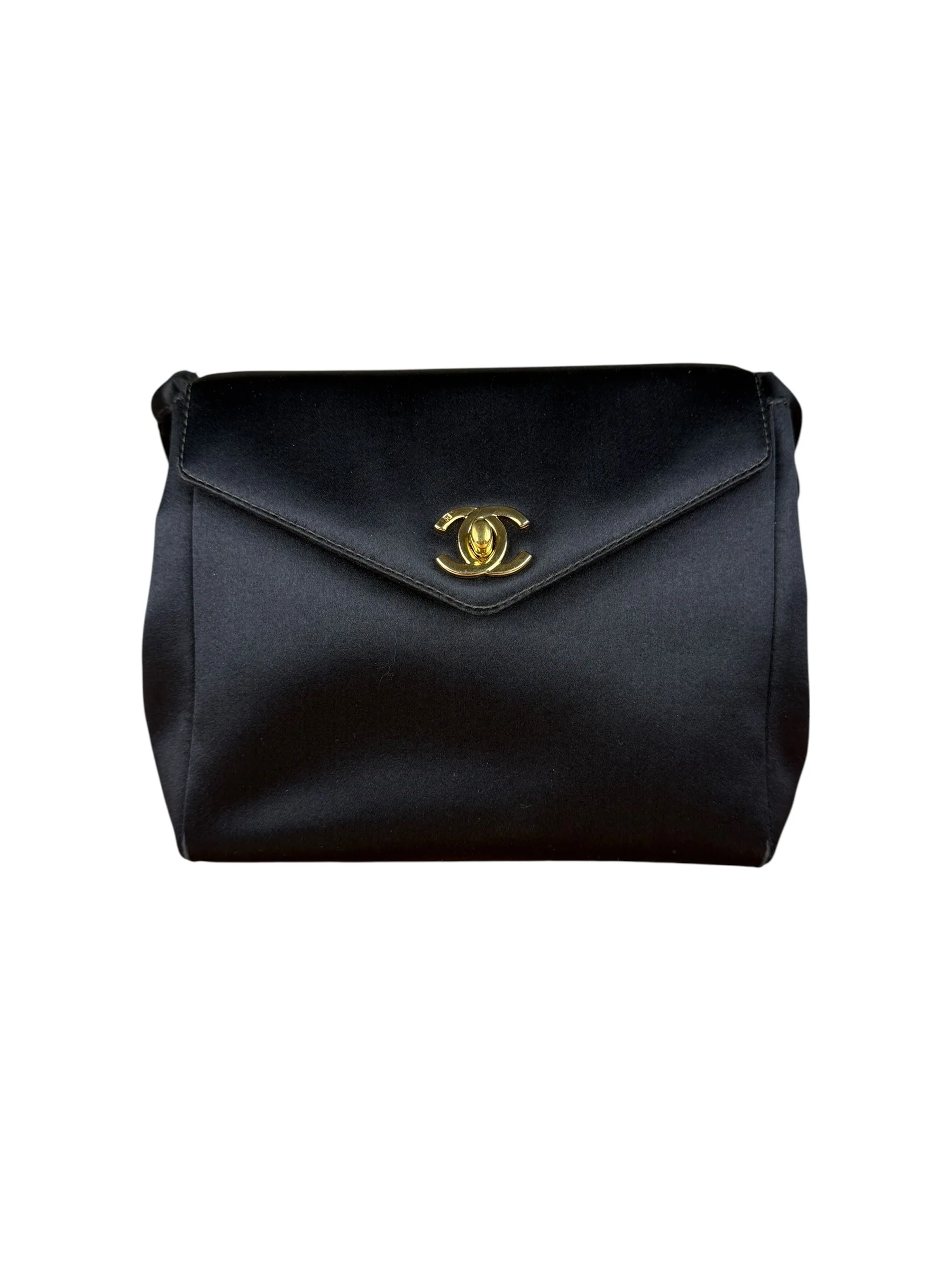 Chanel Vintage Black Mini Satin Flap Braided Shoulder Bag - Image 3
