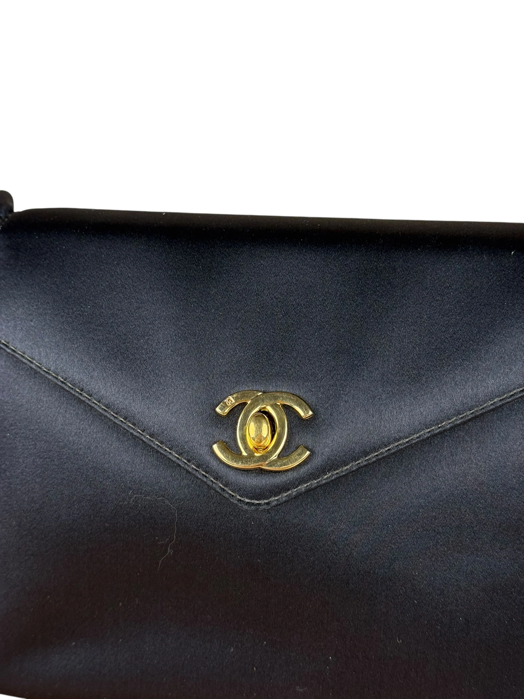 Chanel Vintage Black Mini Satin Flap Braided Shoulder Bag - Image 4
