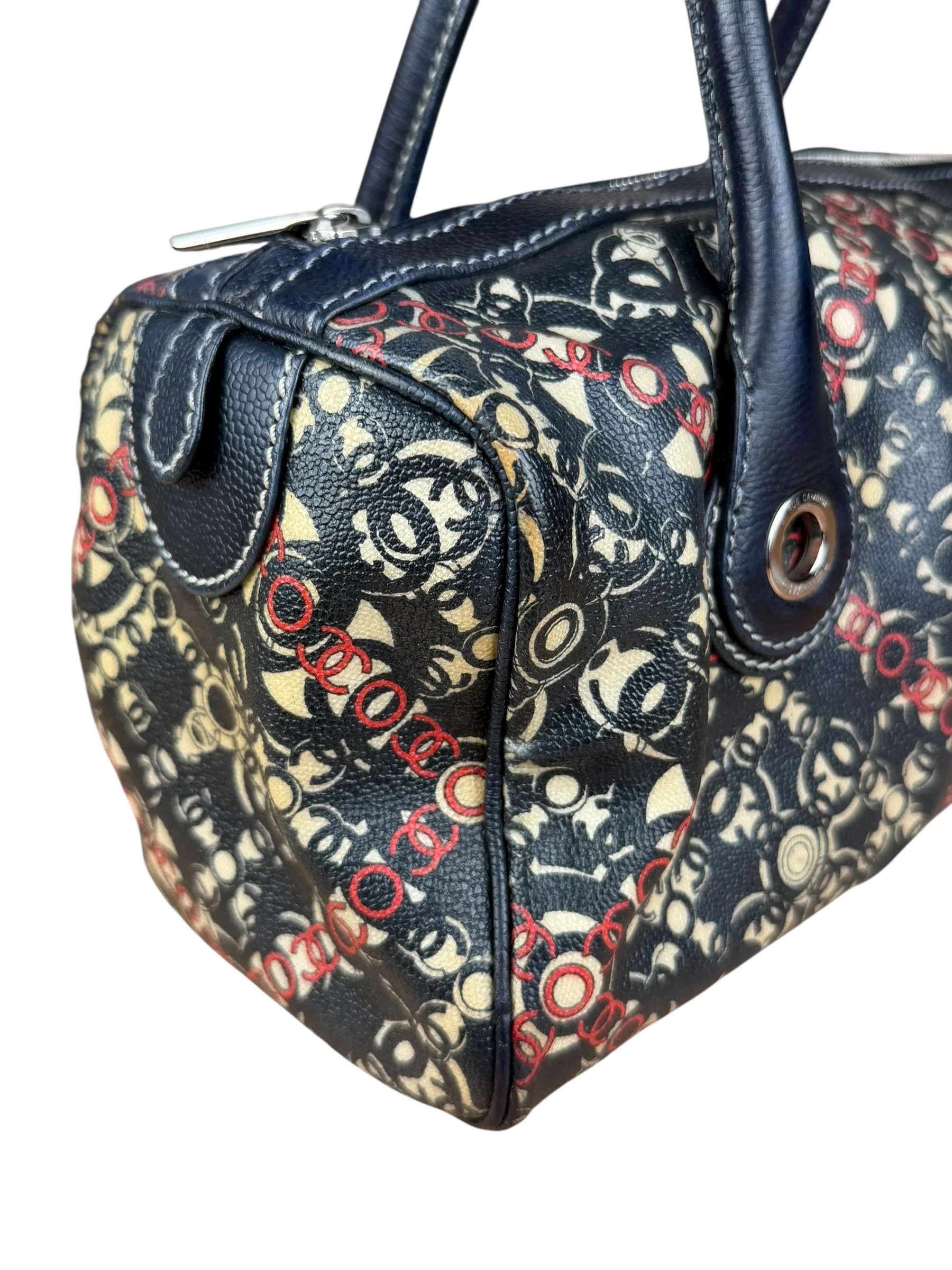 Chanel Vintage Coco Optic Bowler Bag 2006 - Image 12