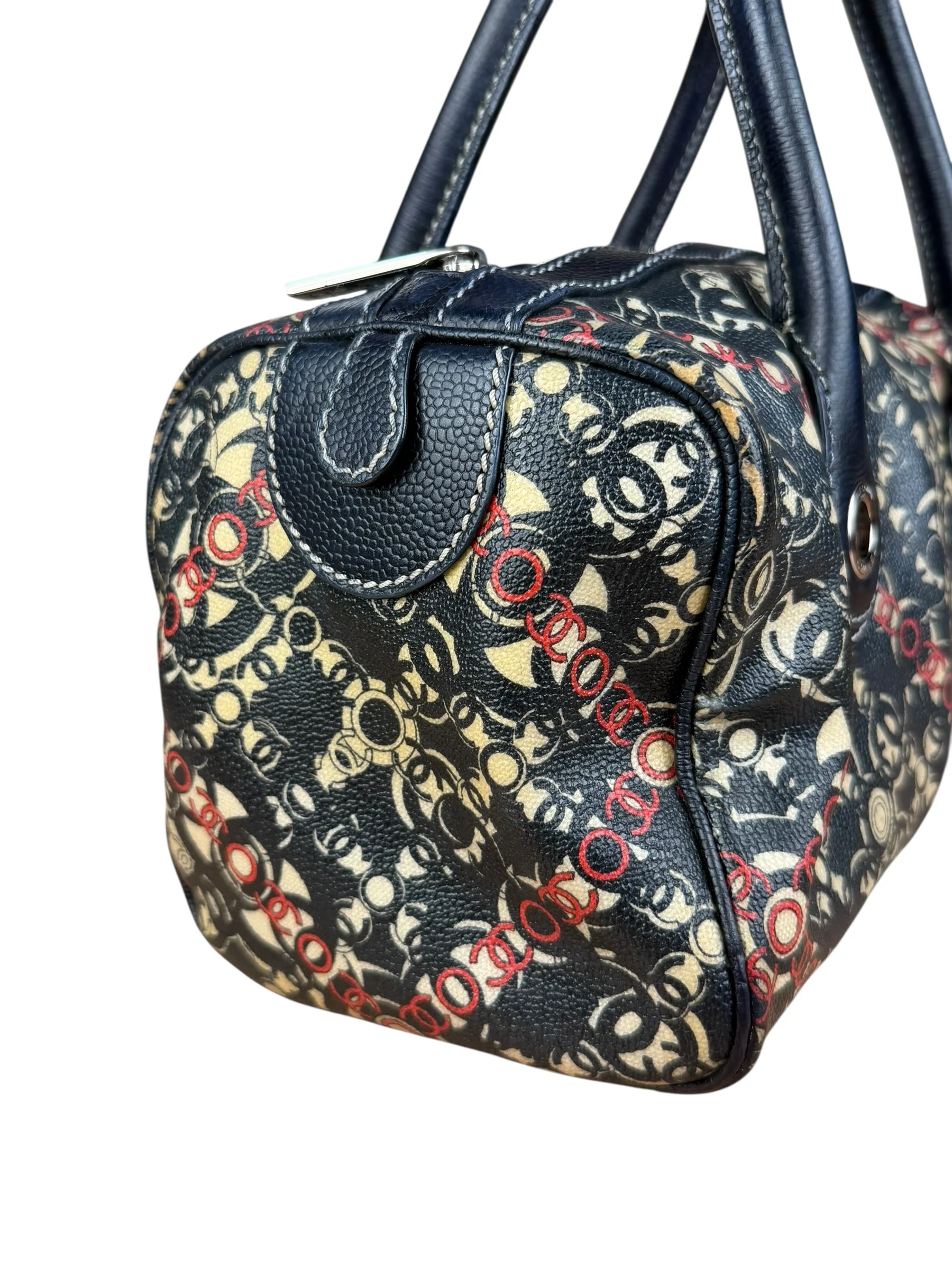Chanel Vintage Coco Optic Bowler Bag 2006 - Image 13