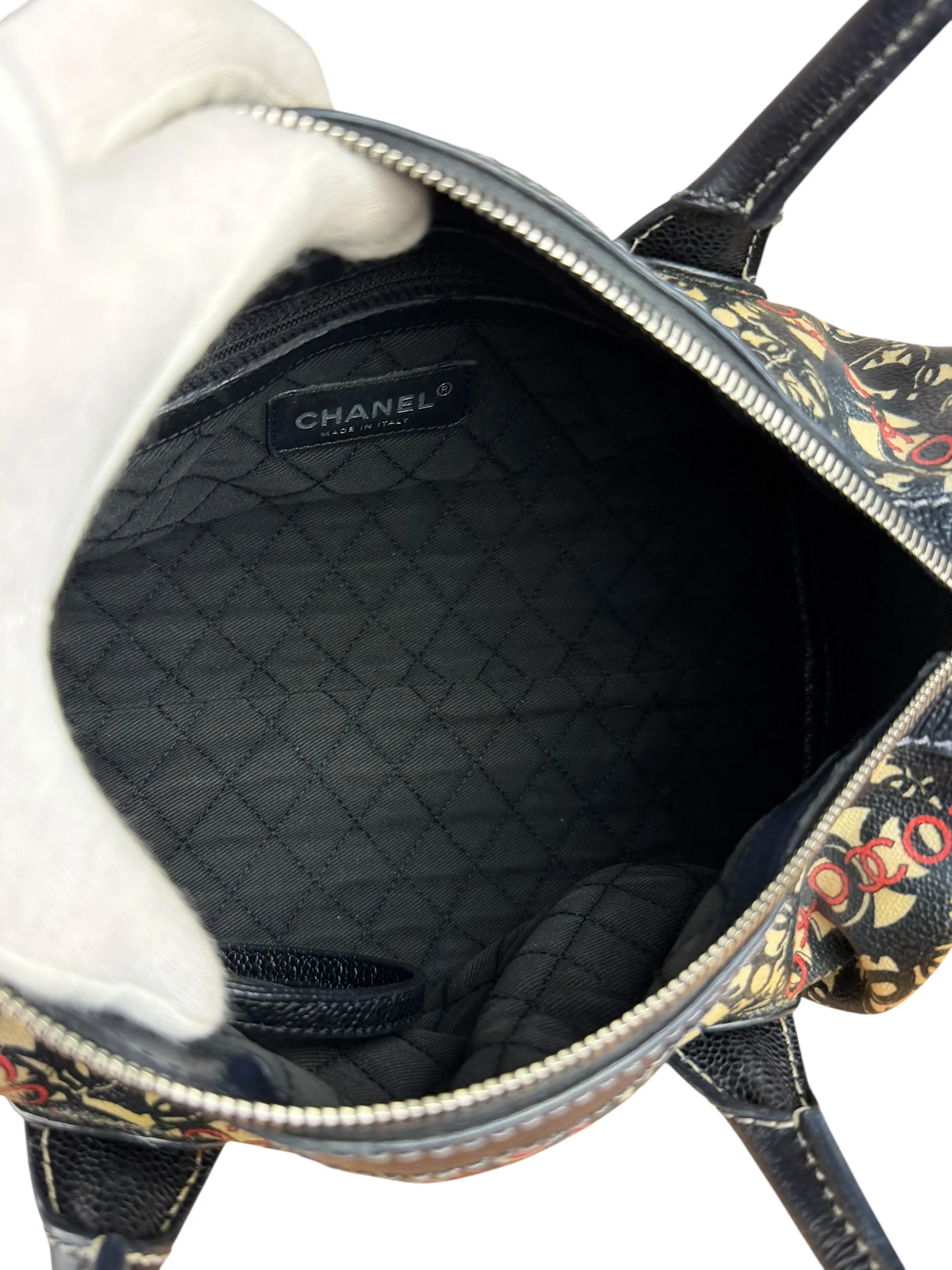 Chanel Vintage Coco Optic Bowler Bag 2006 - Image 20
