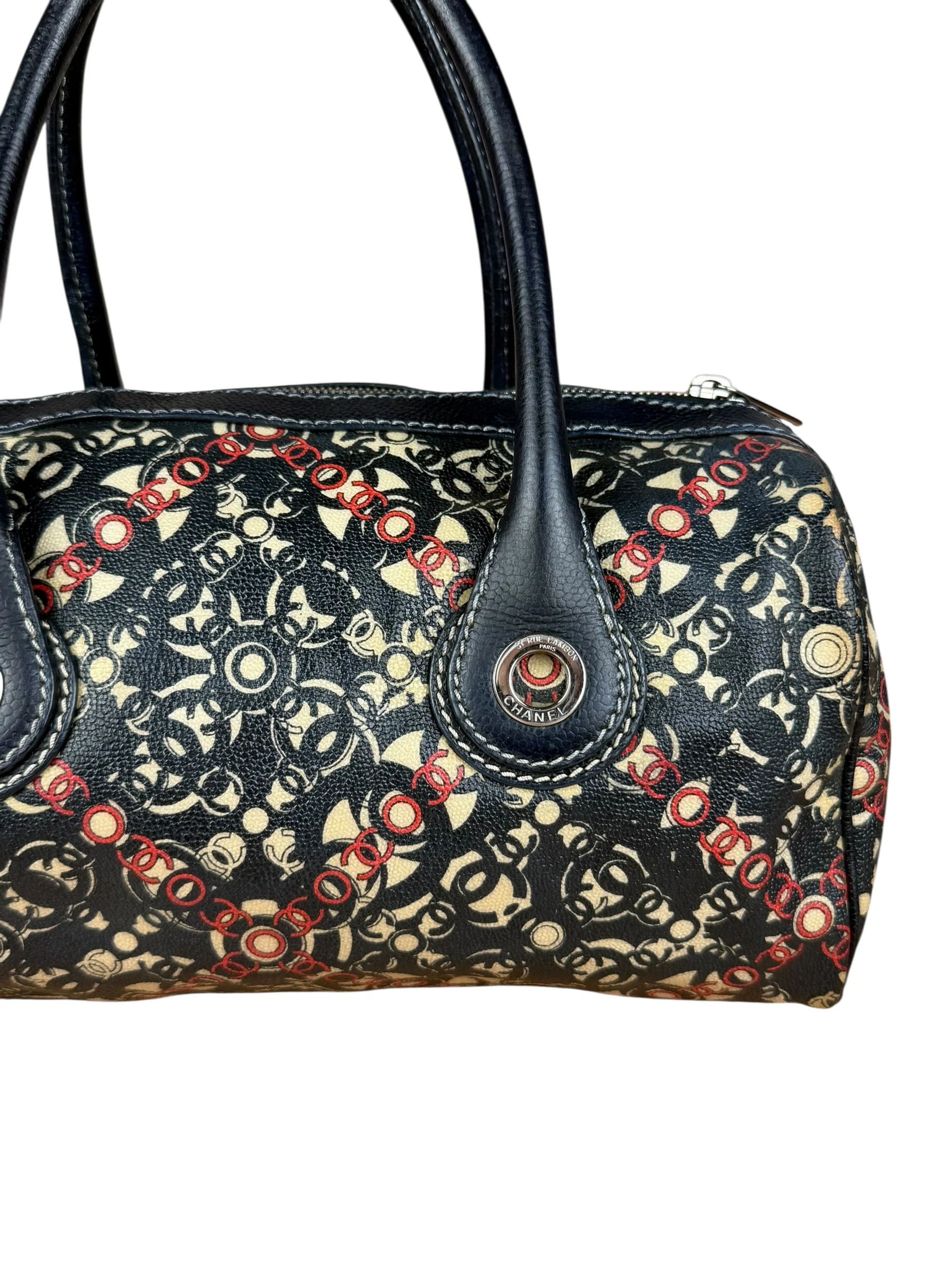 Chanel Vintage Coco Optic Bowler Bag 2006 - Image 4