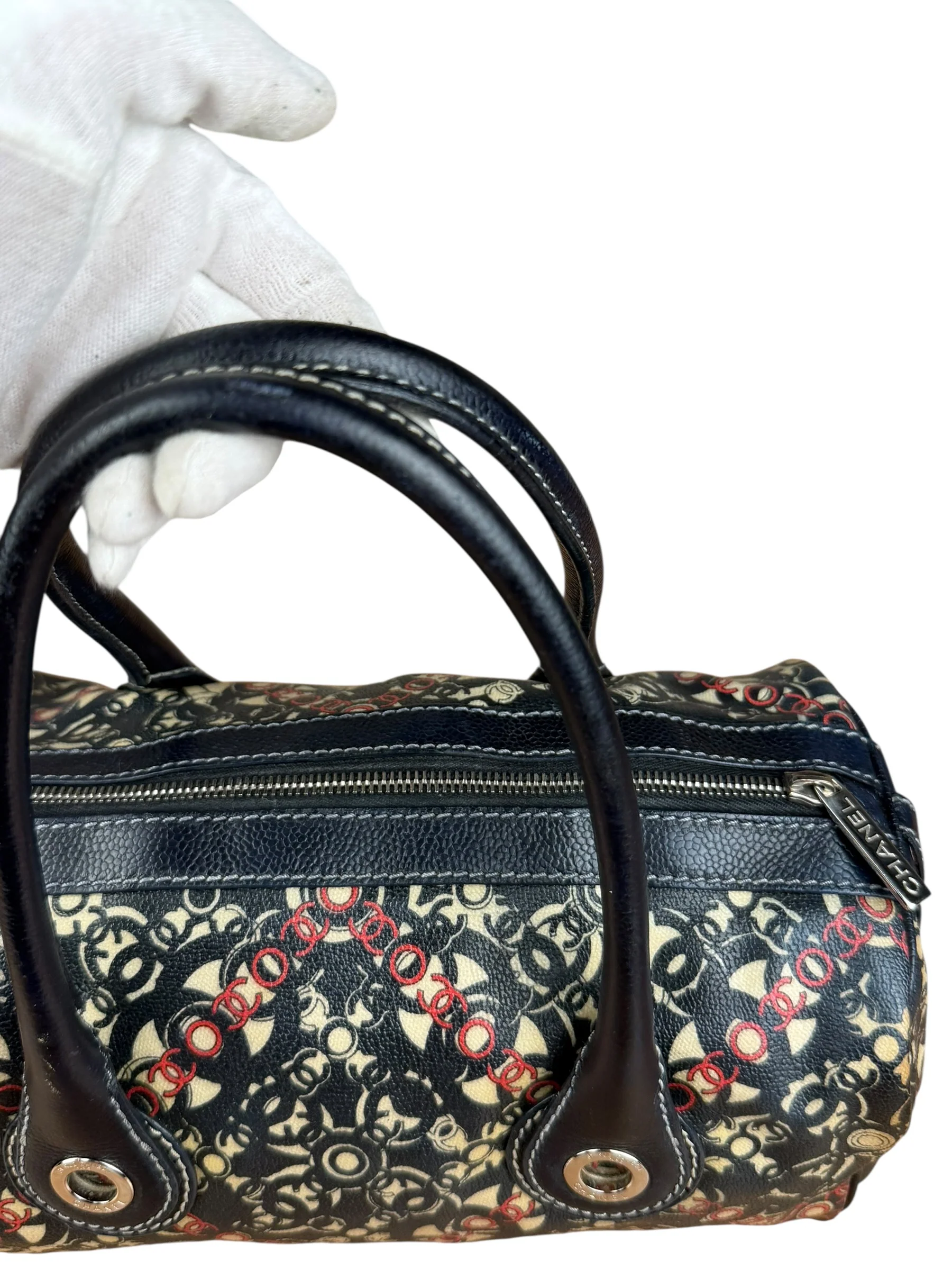 Chanel Vintage Coco Optic Bowler Bag 2006 - Image 6