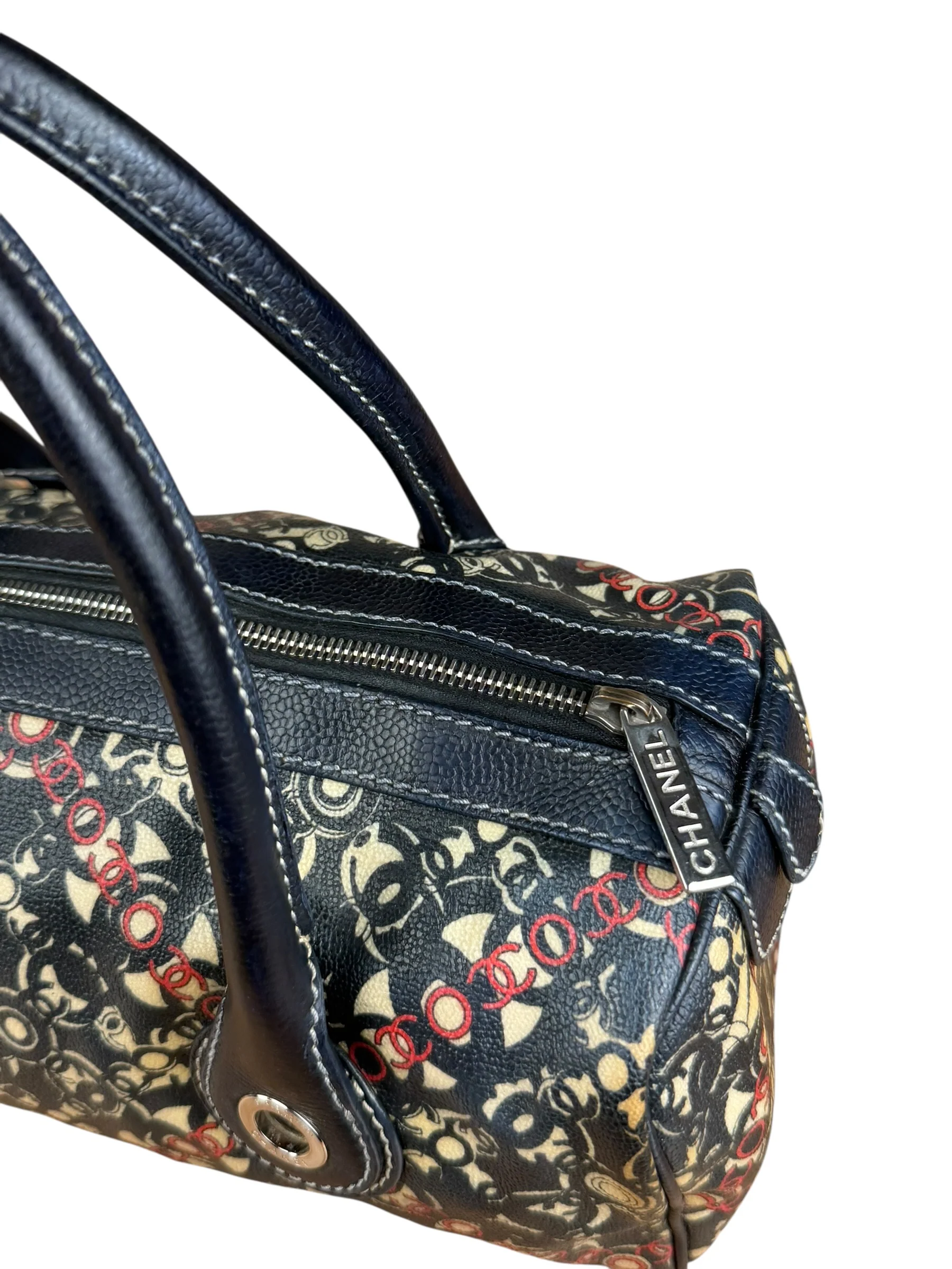 Chanel Vintage Coco Optic Bowler Bag 2006 - Image 7