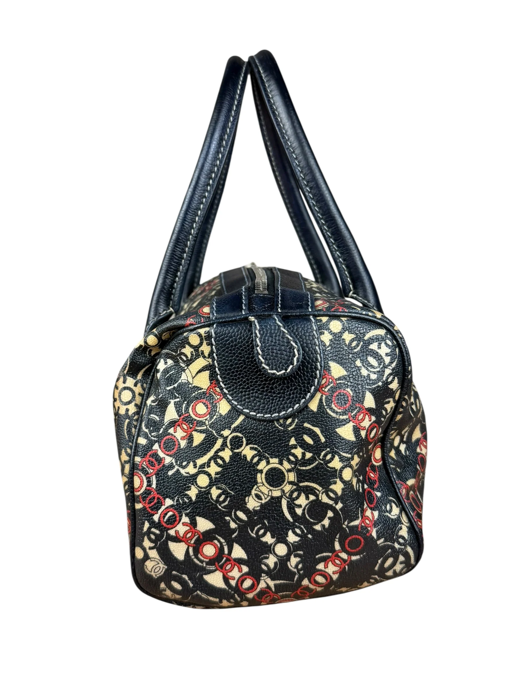 Chanel Vintage Coco Optic Bowler Bag 2006 - Image 8