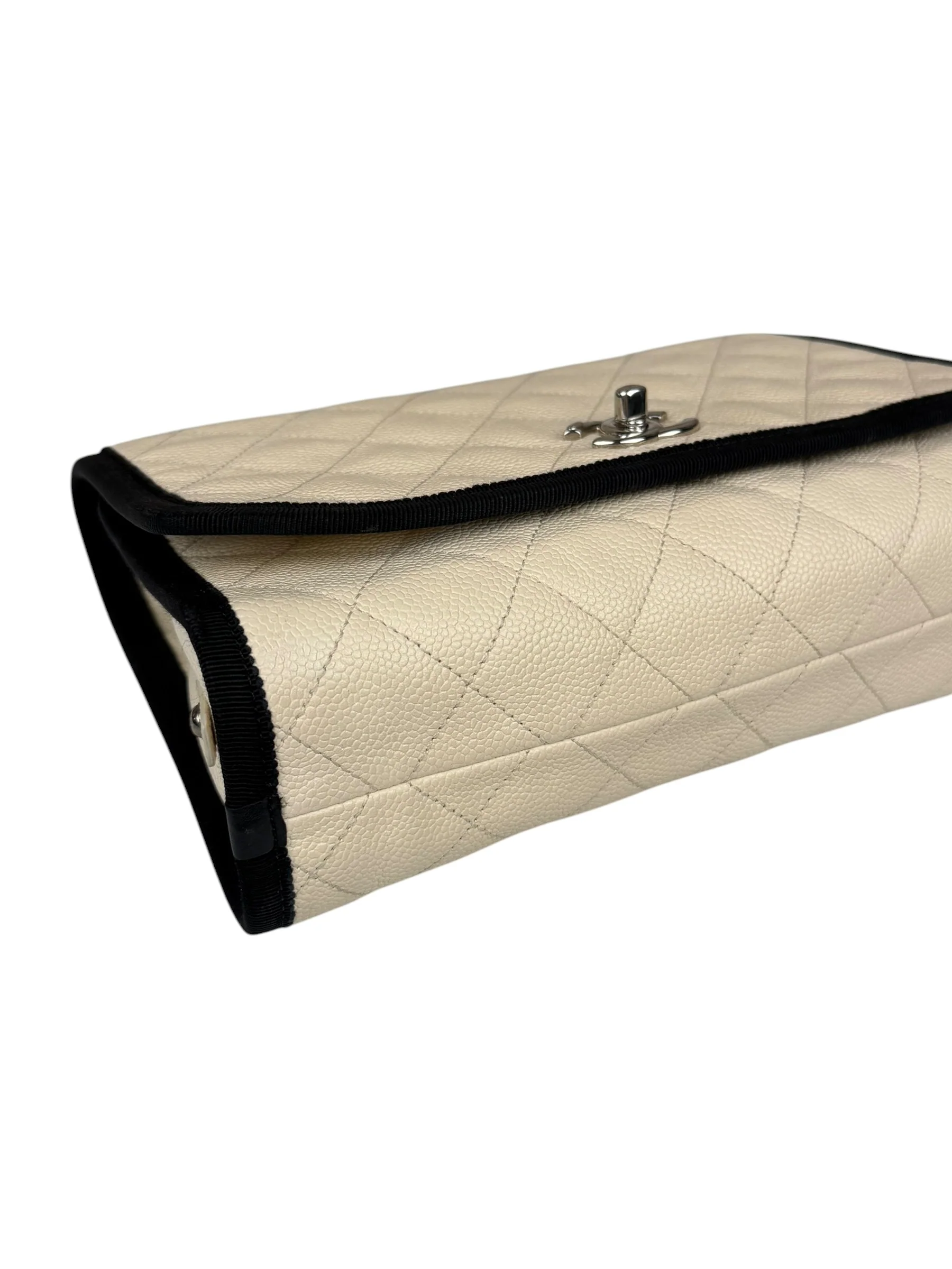 Chanel White Caviar Quilted Top Handle Flap Bag 2018 - Image 13