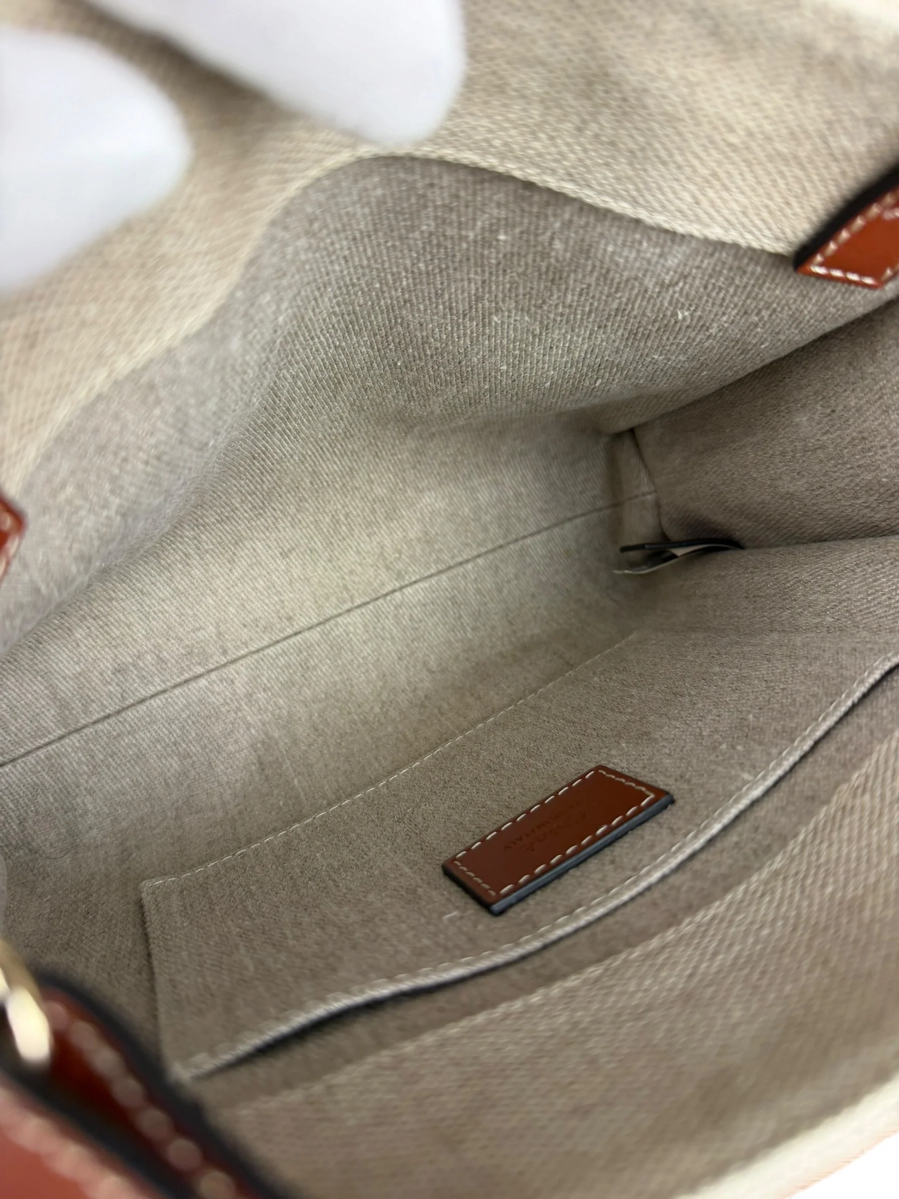 Chloé Beige Canvas S Woody Tote - Image 16