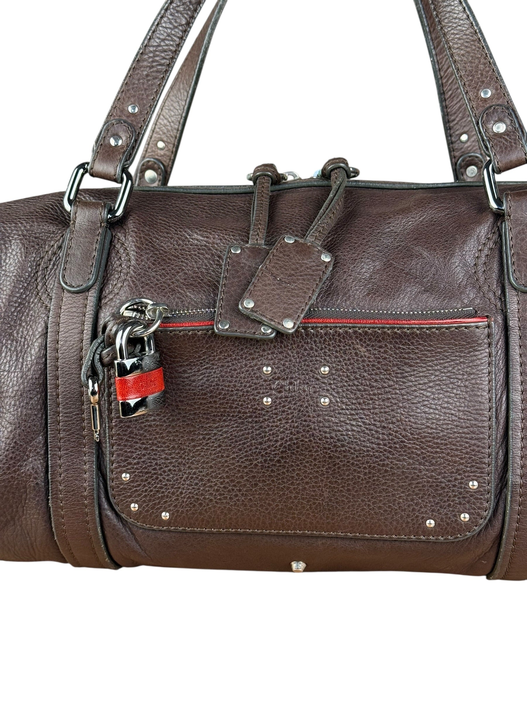 Chloé Brown Leather Mr. Paddington Boston Bag - Image 3