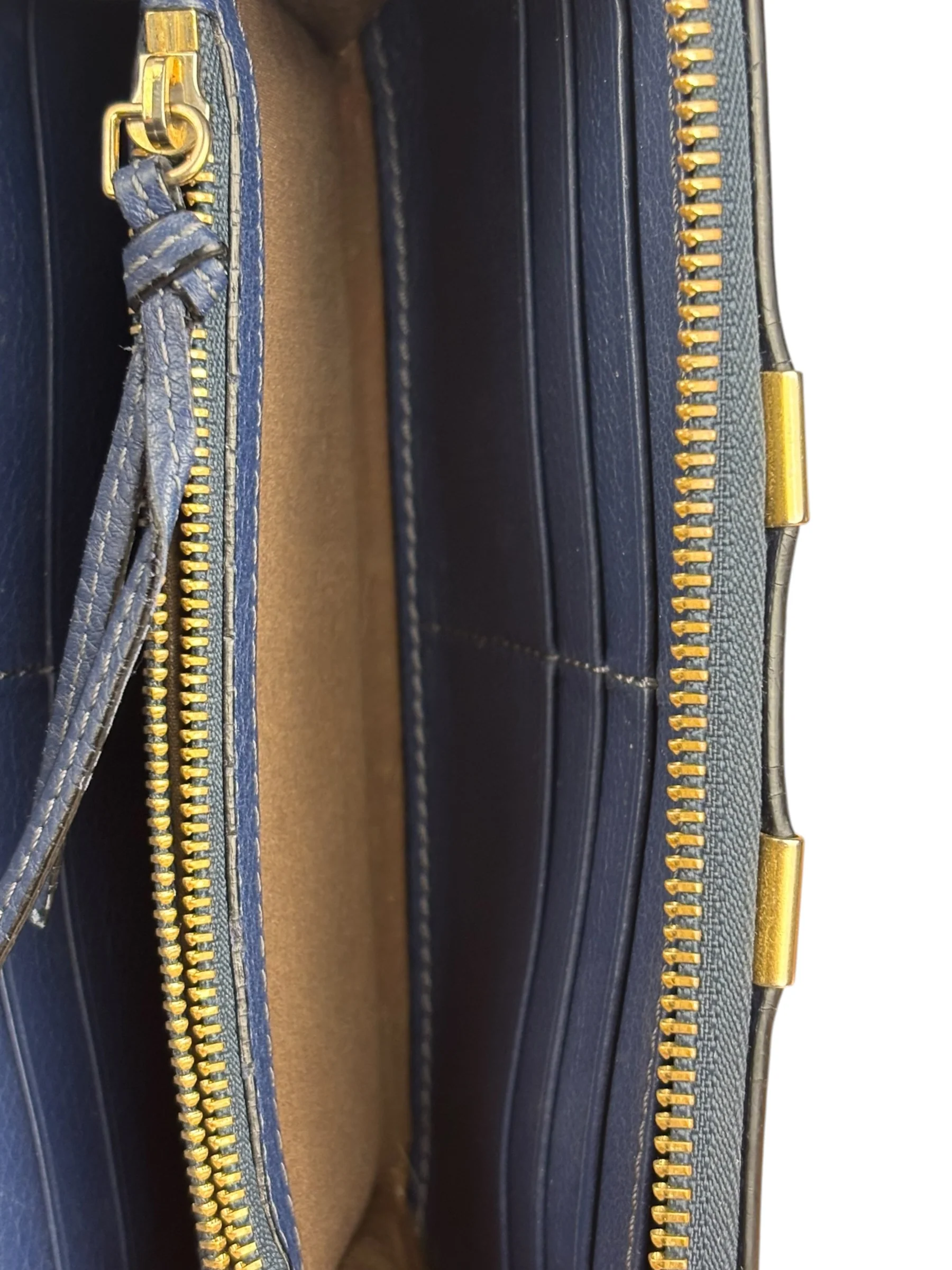 Chloé Dark Blue Leather Marcie Long Zip Wallet - Image 11