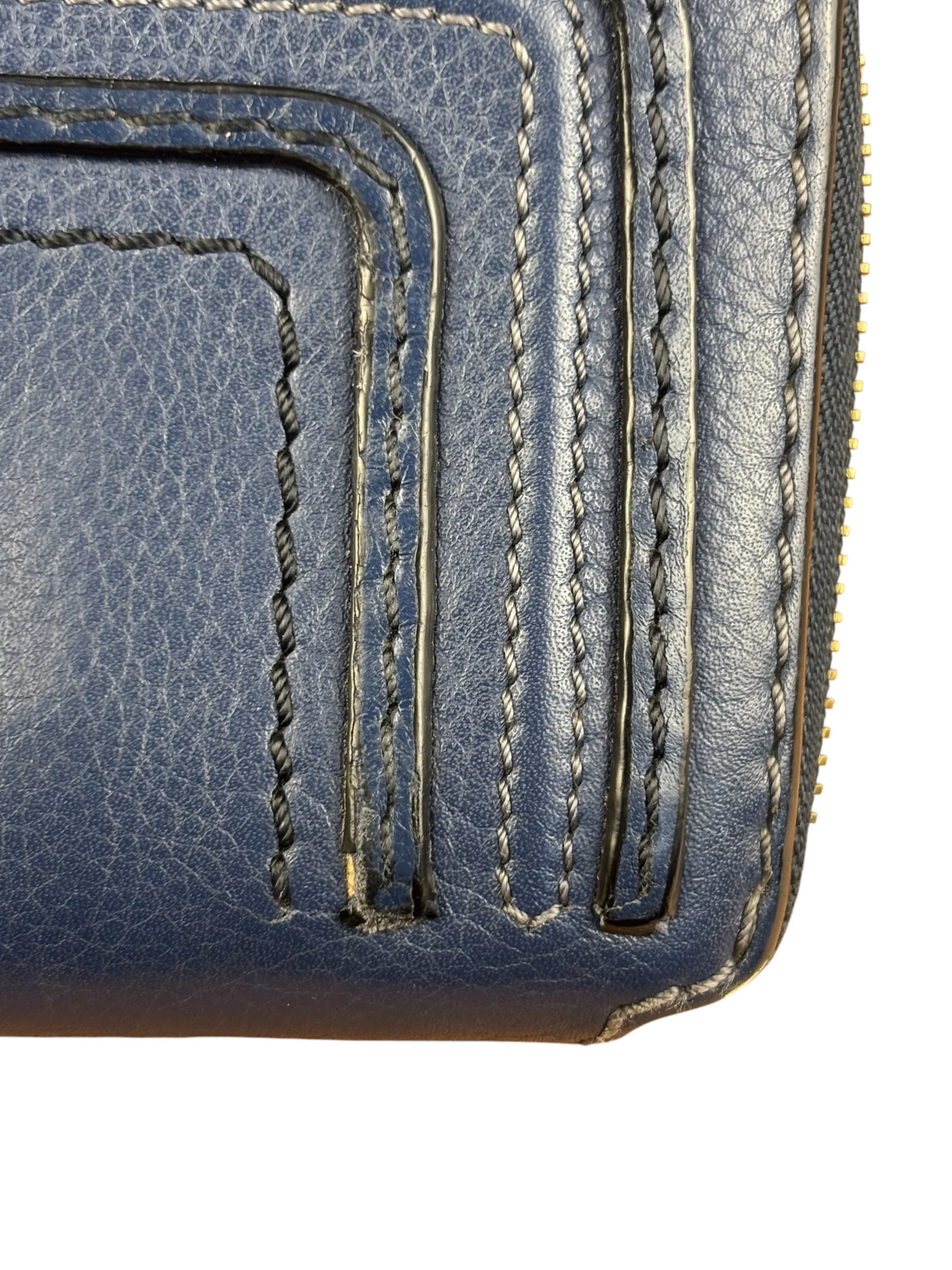 Chloé Dark Blue Leather Marcie Long Zip Wallet - Image 18