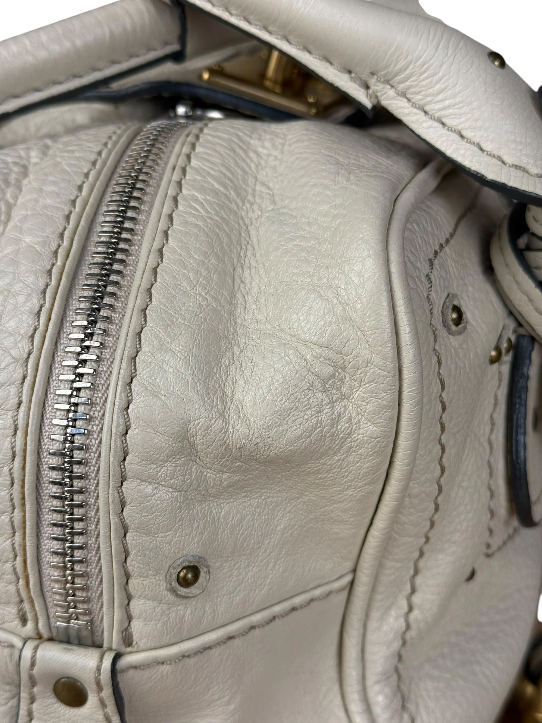 Chloé Ivory Leather Mini Paddington Handbag - Image 12