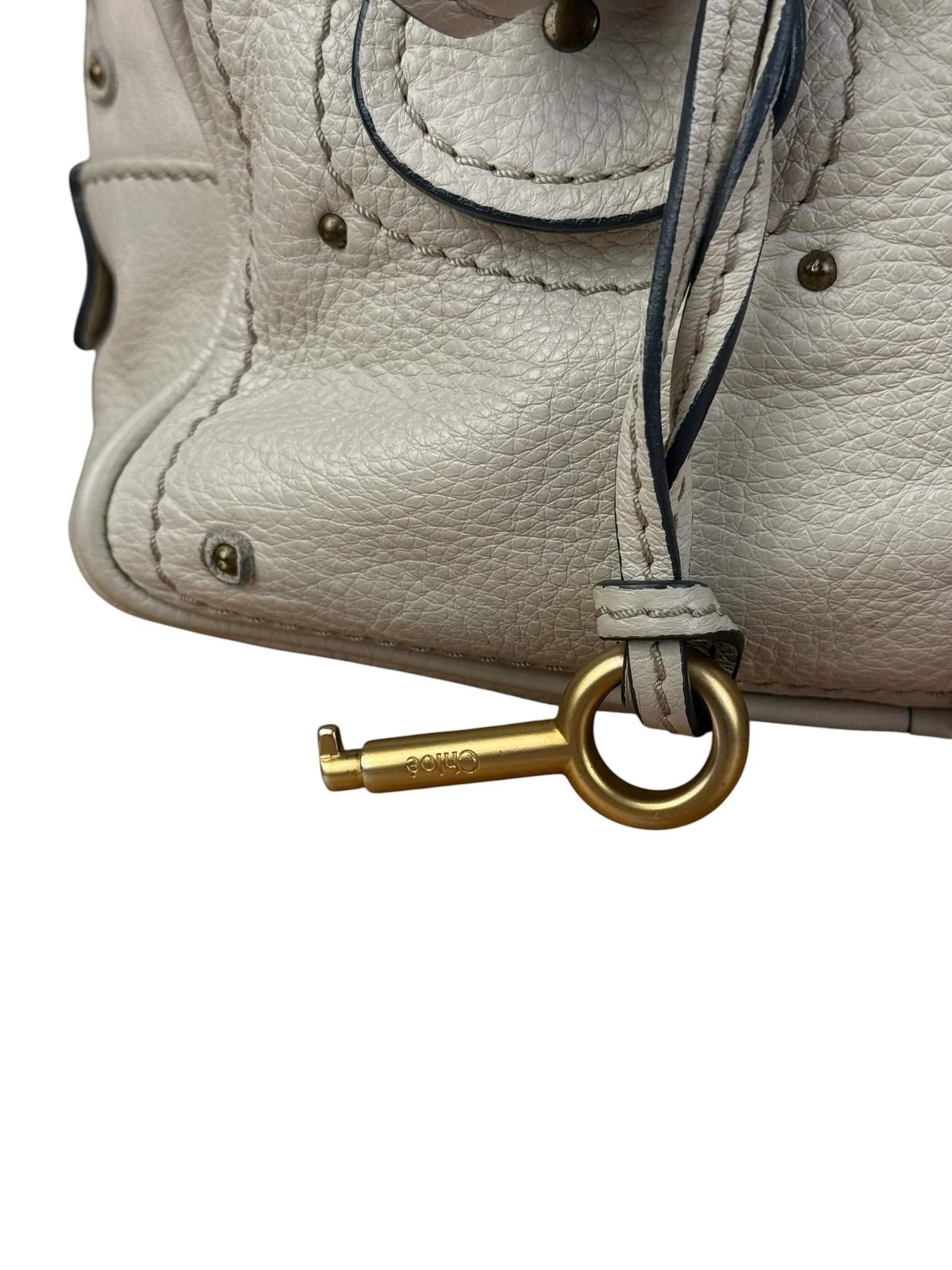 Chloé Ivory Leather Mini Paddington Handbag - Image 5