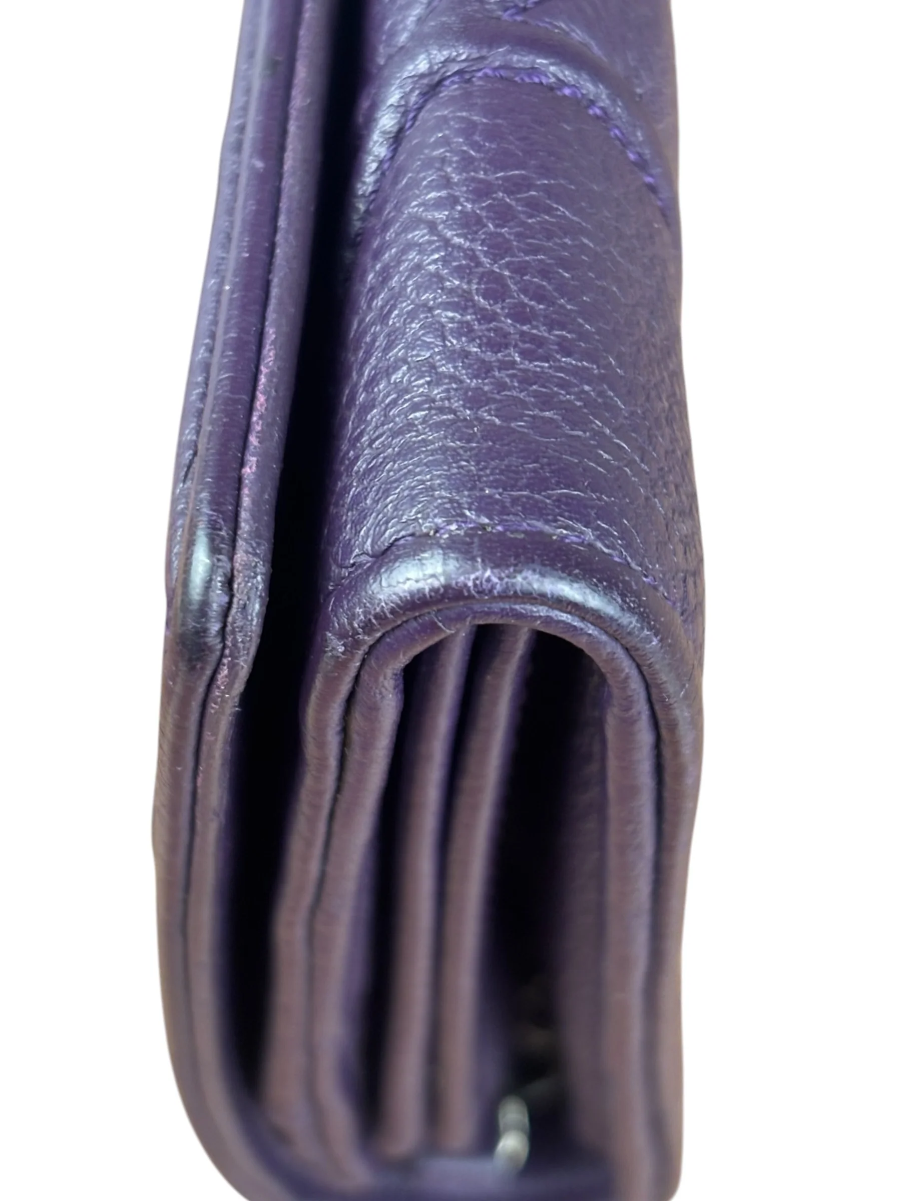 Christian Dior Purple Leather Diorama Wallet on Chain Bag - Image 15