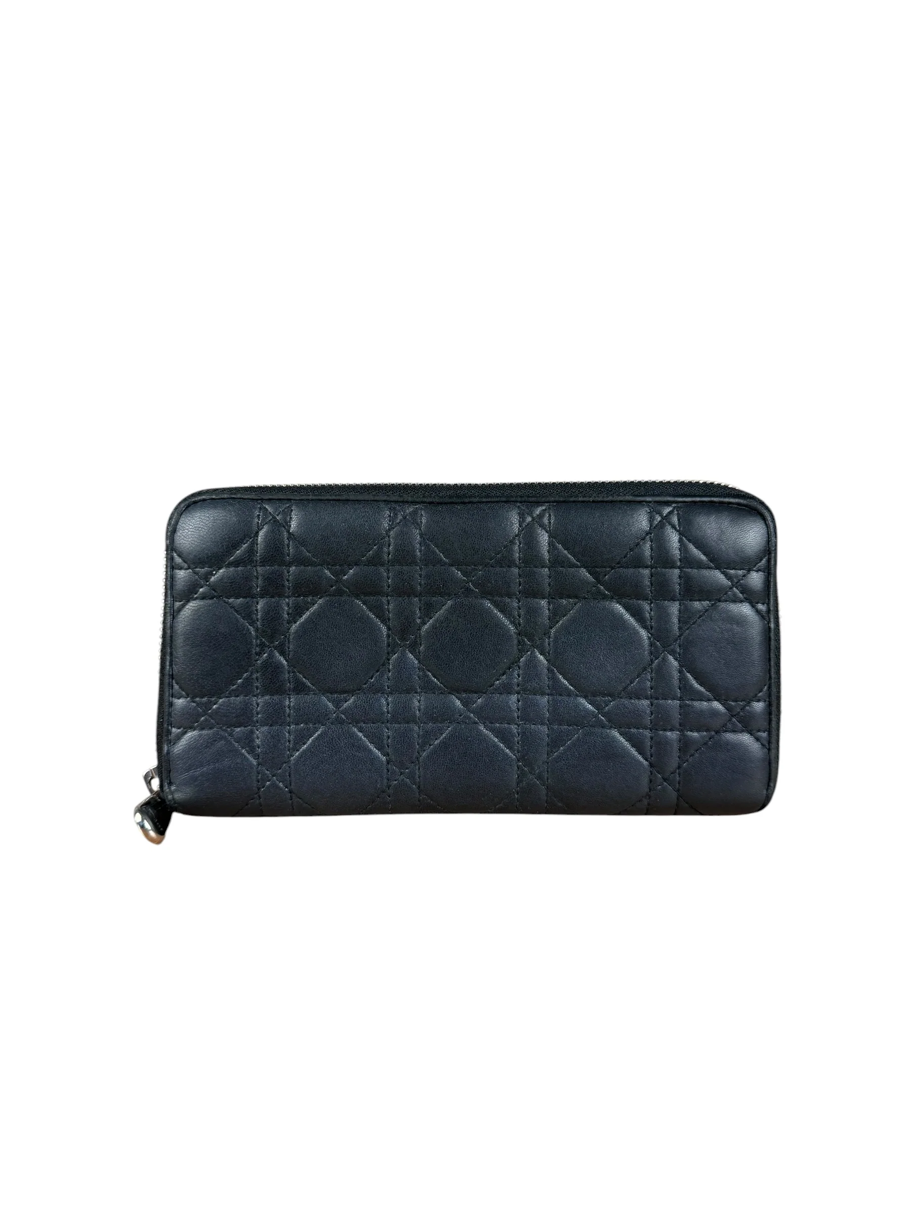 Christian Dior Vintage Black Quilted Leather Zippy Wallet - Image 14