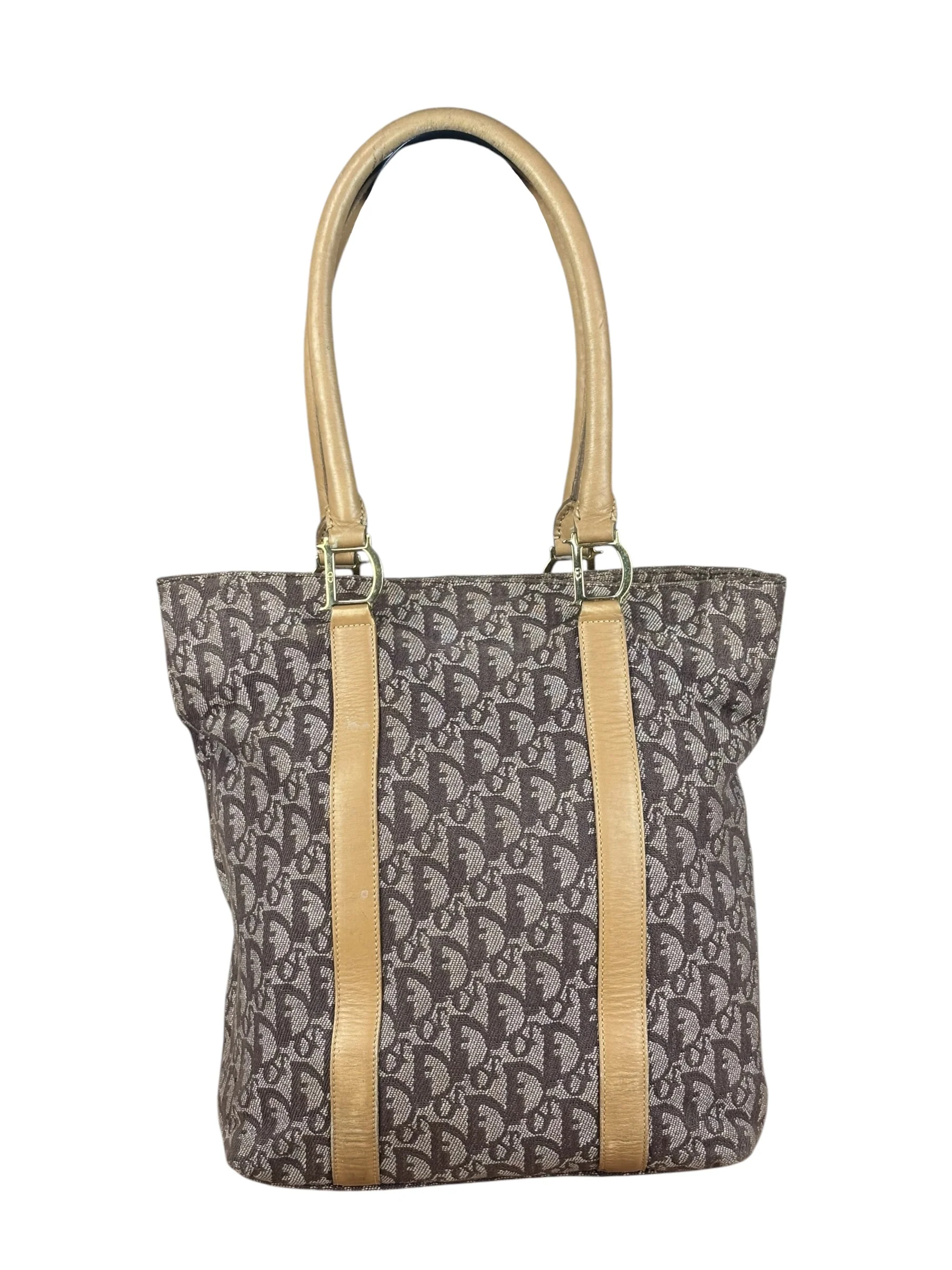 Christian Dior Vintage Brown Trotter Tote Bag
