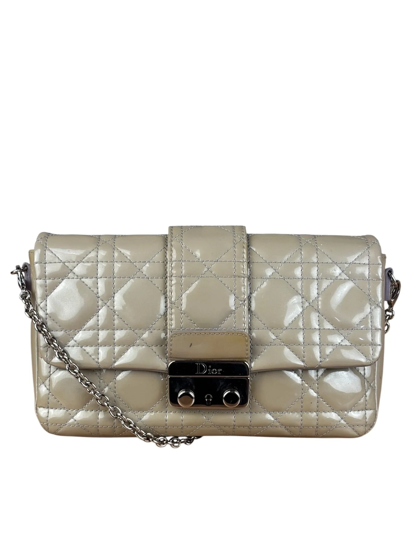 Christian Dior Vintage Patent Cannage Miss Dior Chain Bag