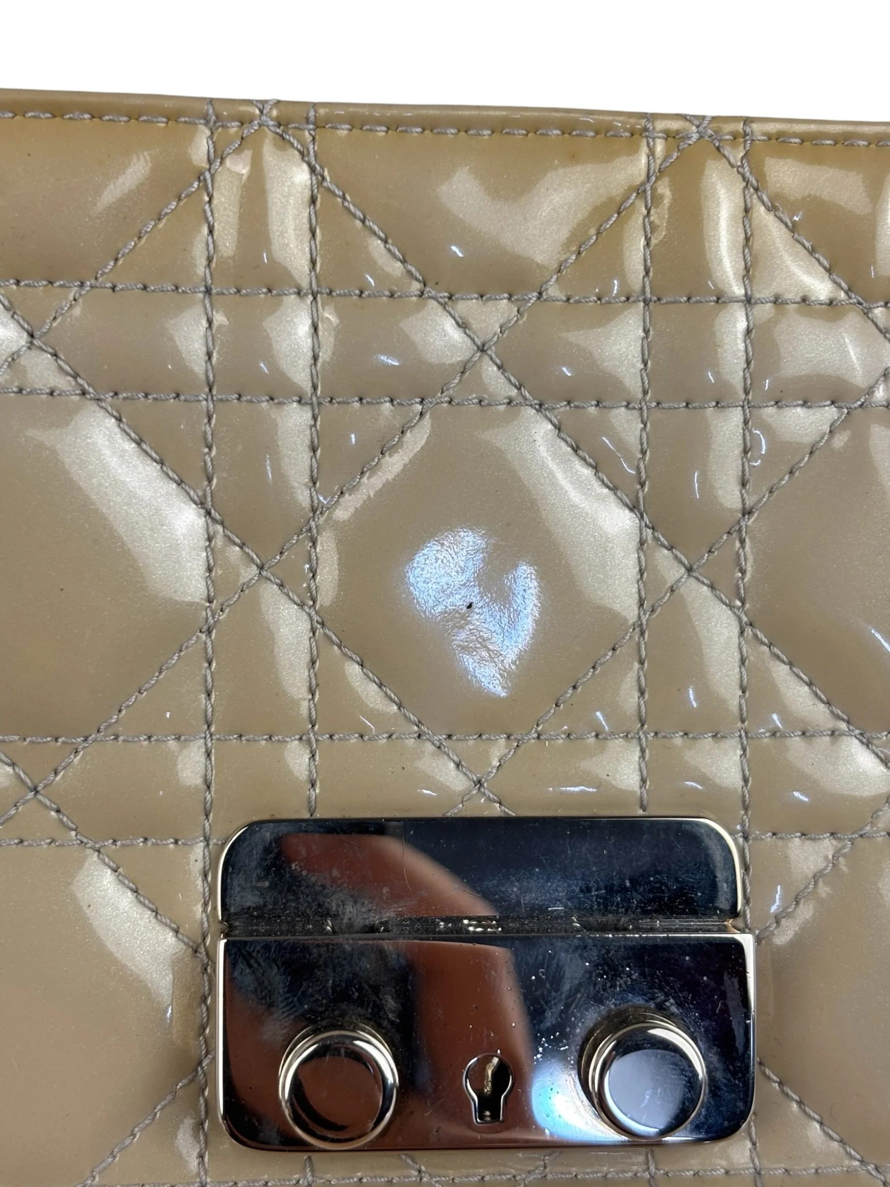 Christian Dior Vintage Patent Cannage Miss Dior Chain Bag - Image 7