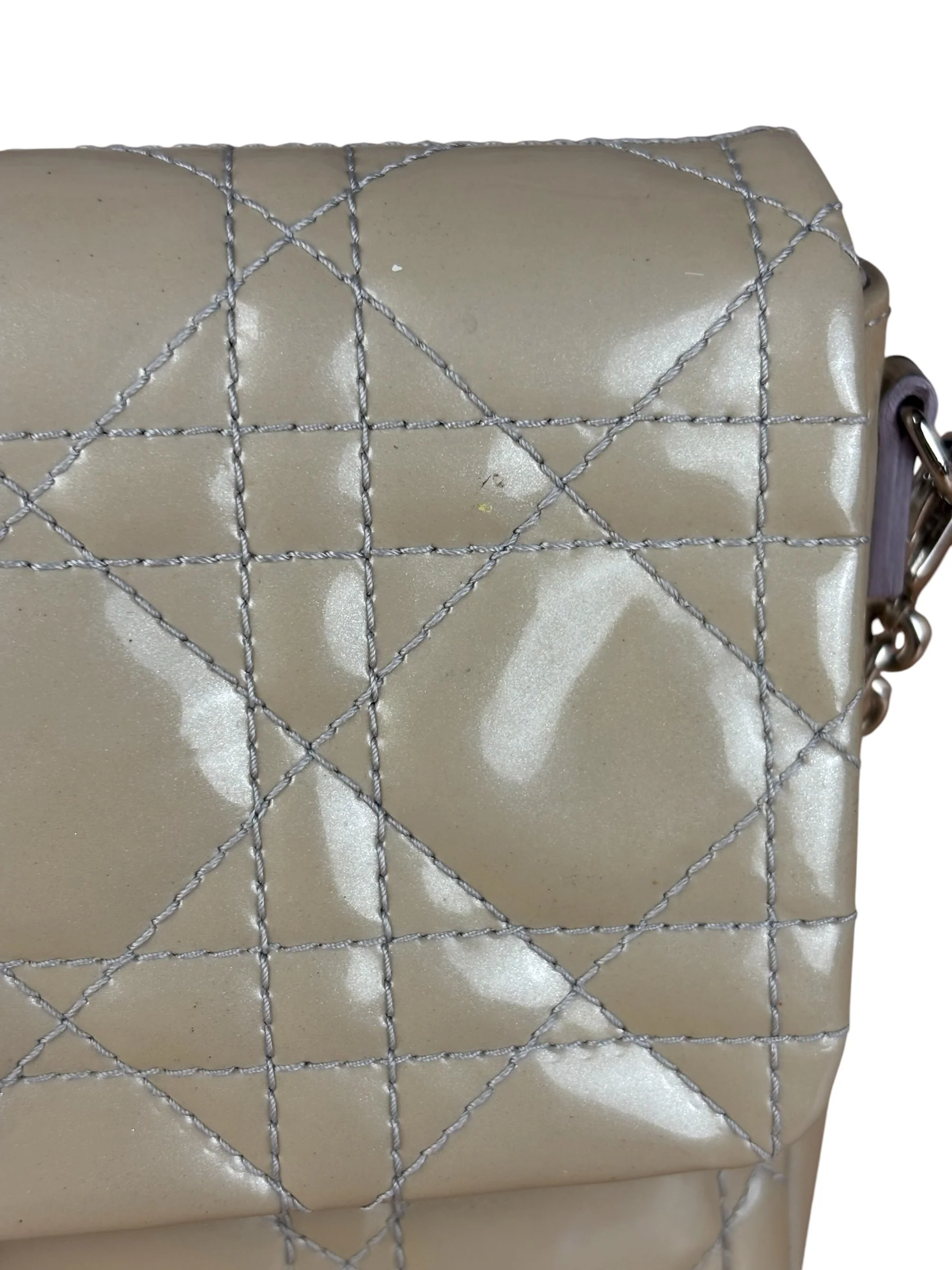 Christian Dior Vintage Patent Cannage Miss Dior Chain Bag - Image 9