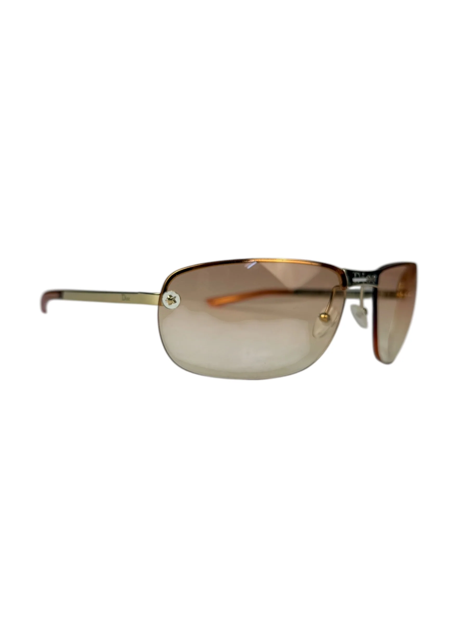 Christian Dior Vintage Pink Tinted Frame Sunglasses