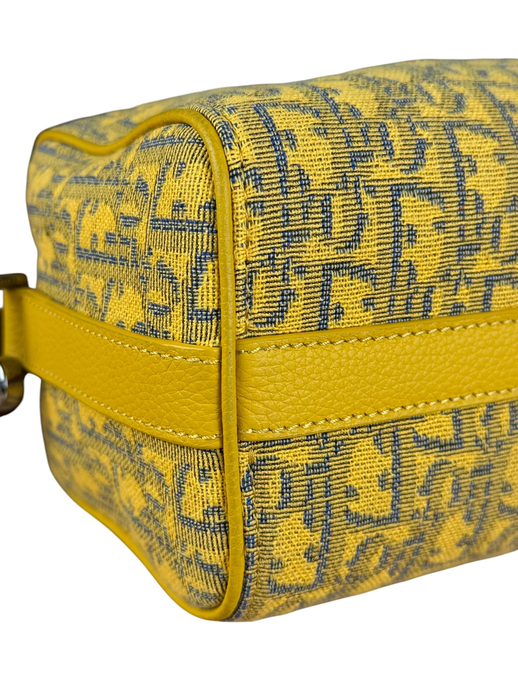 Christian Dior Yellow Oblique Canvas Lingot 22 Shoulder Bag - Image 13