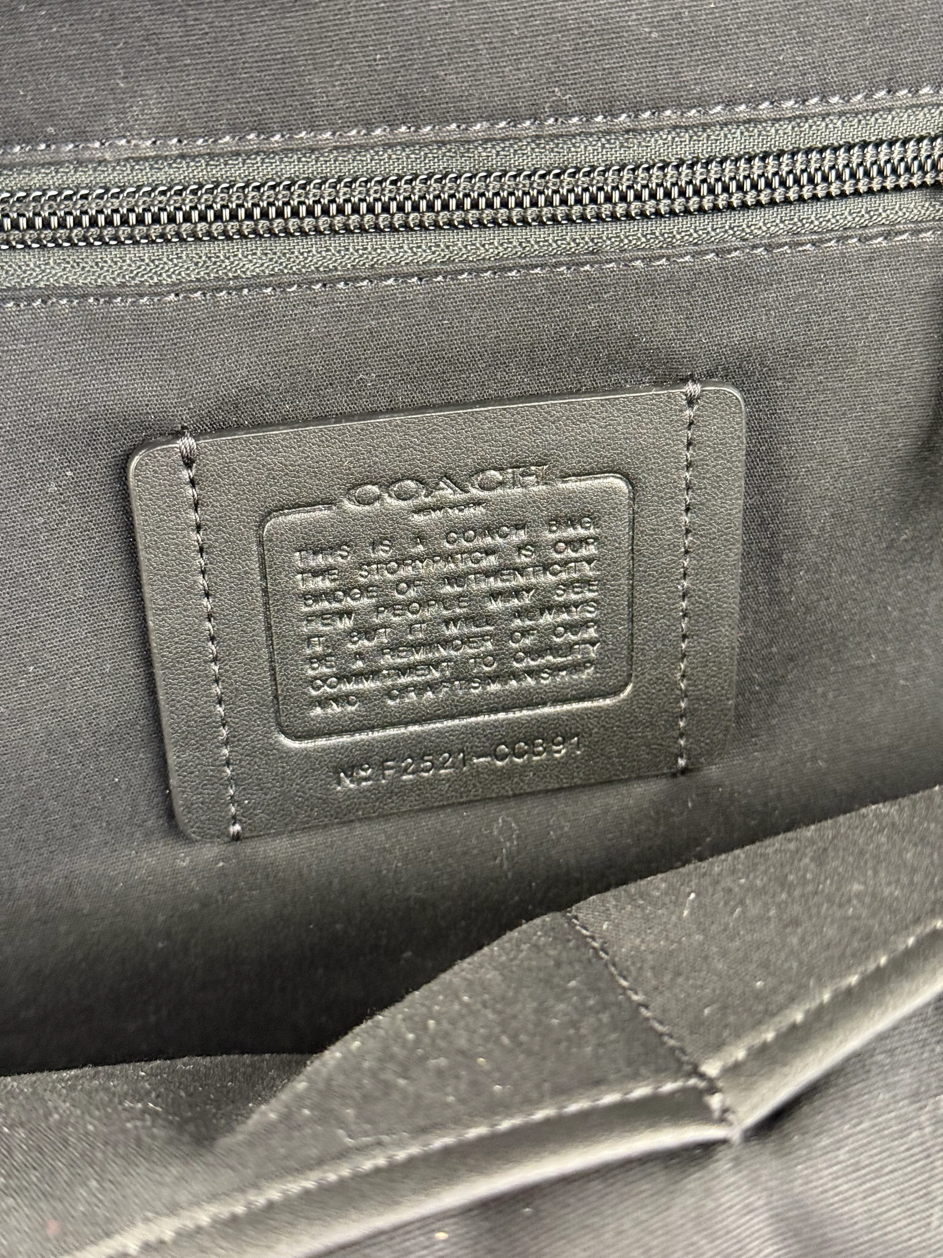 Coach Black Crossgrain Leather Wade Backpack - Image 13