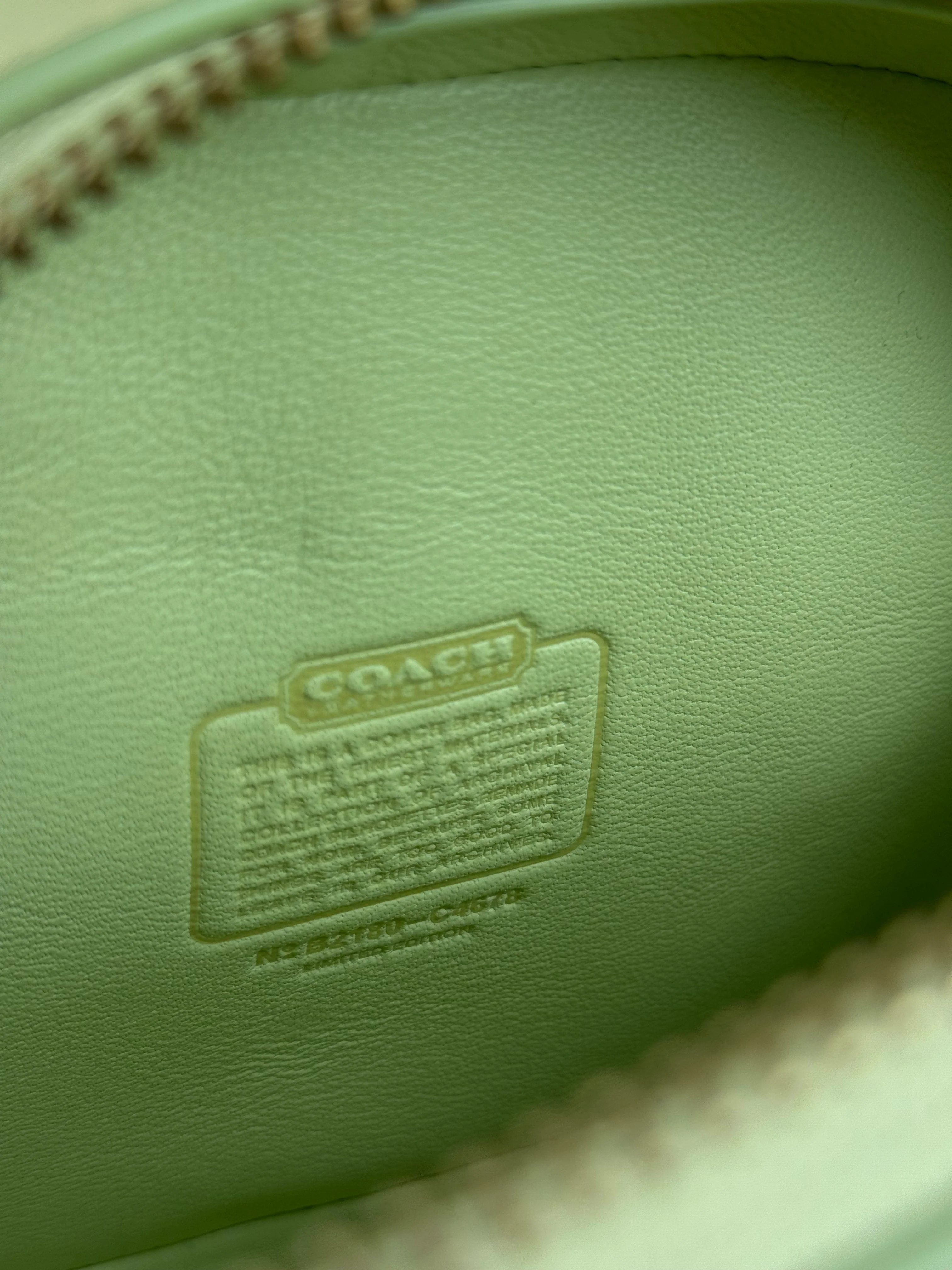 Coach Lime Nappa Leather Top Handle Bag - Image 19
