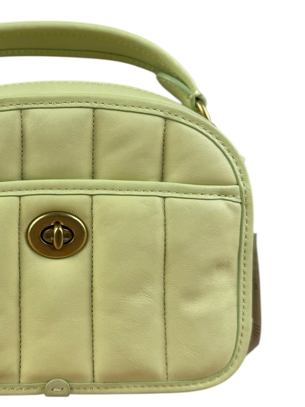 Coach Lime Nappa Leather Top Handle Bag - Image 3