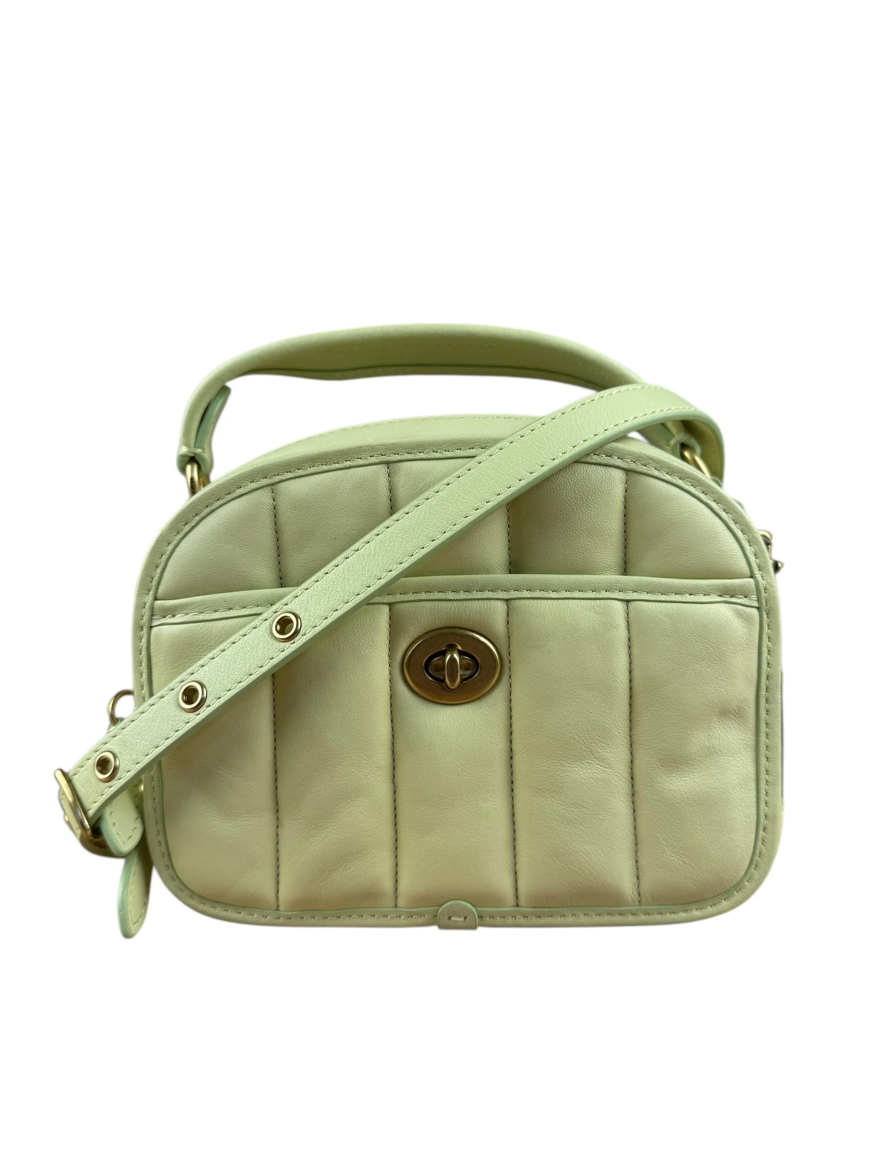 Coach Lime Nappa Leather Top Handle Bag - Image 4