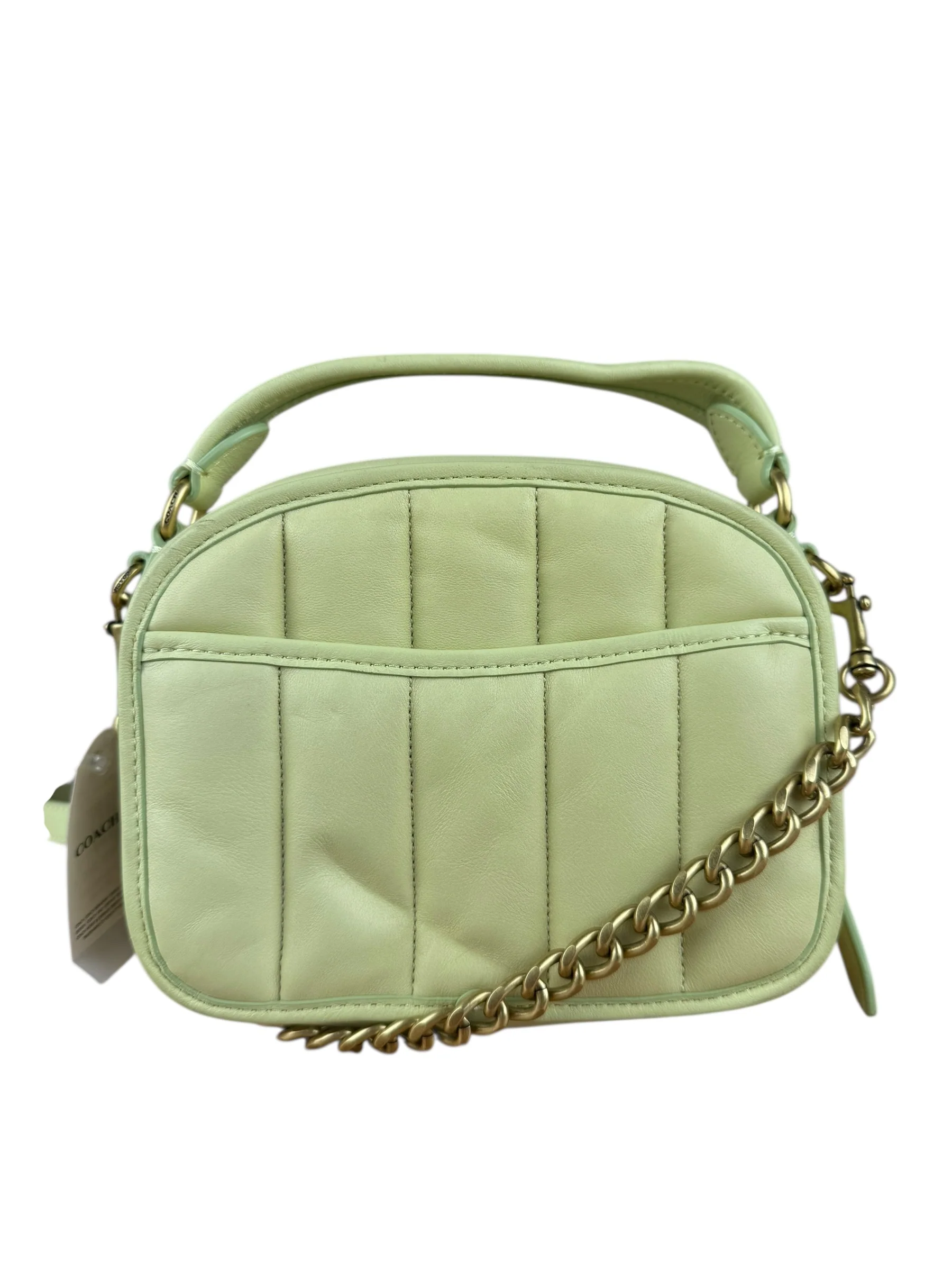 Coach Lime Nappa Leather Top Handle Bag - Image 8