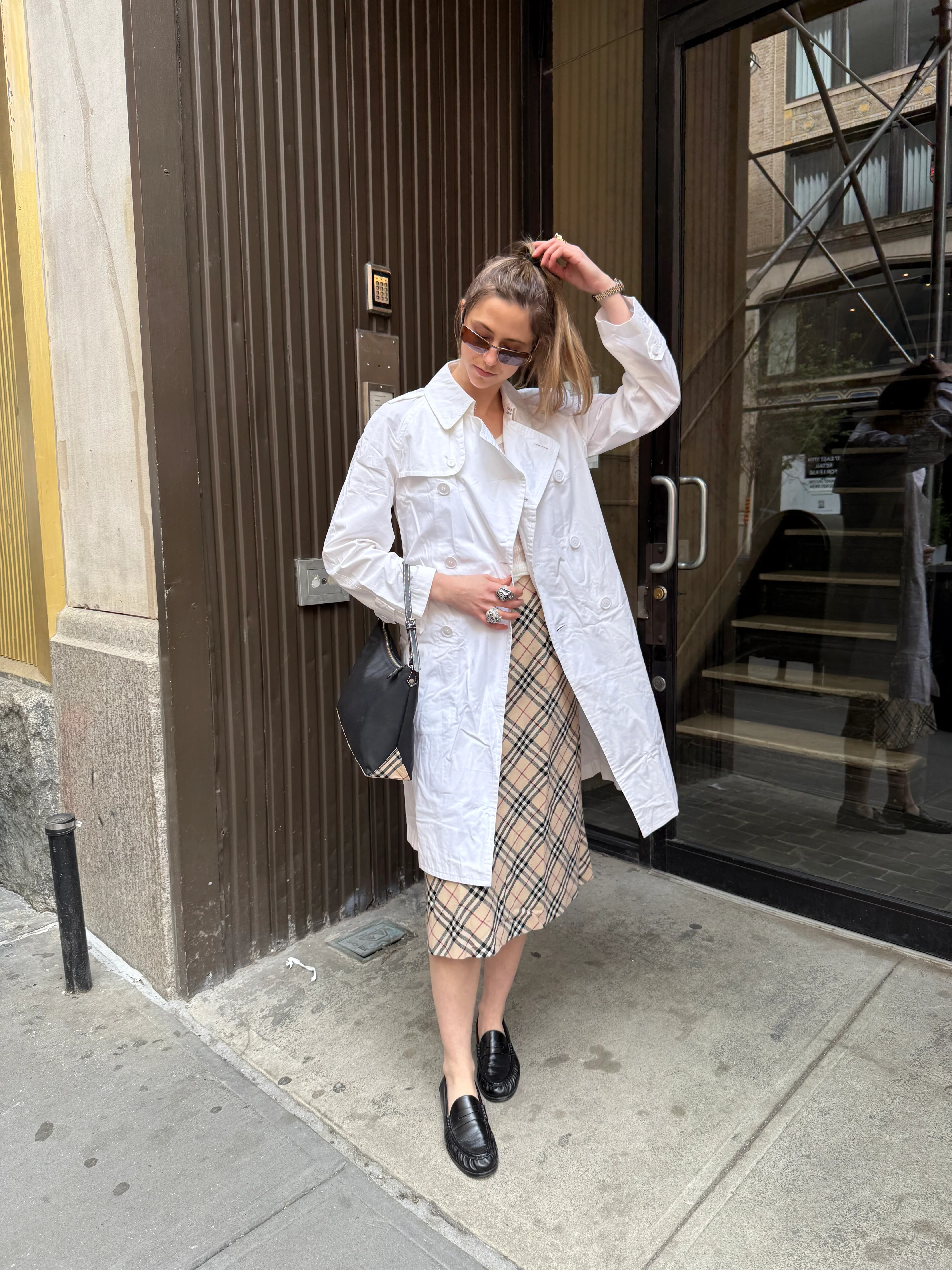 Comme des Garcons White Trench Coat
