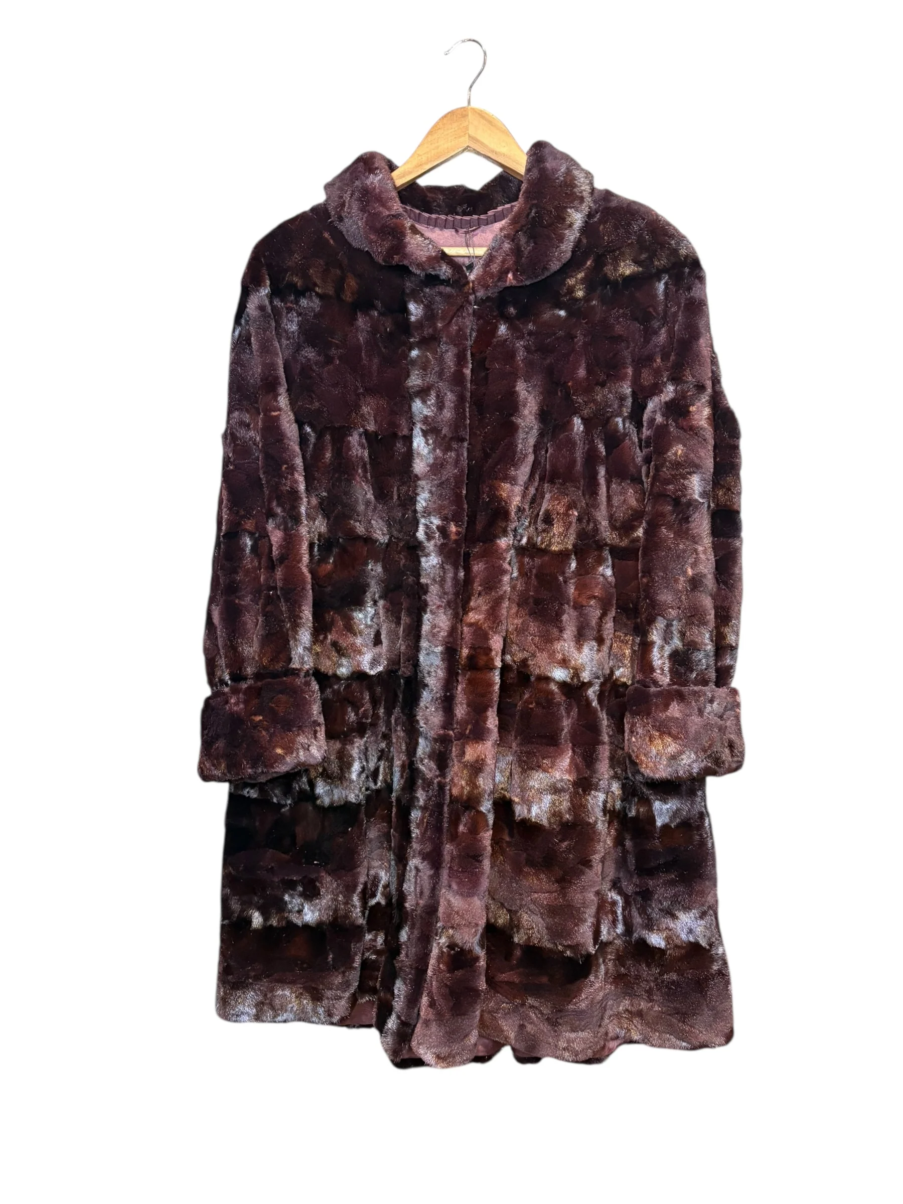 Emba Auburn Mink Fur Coat