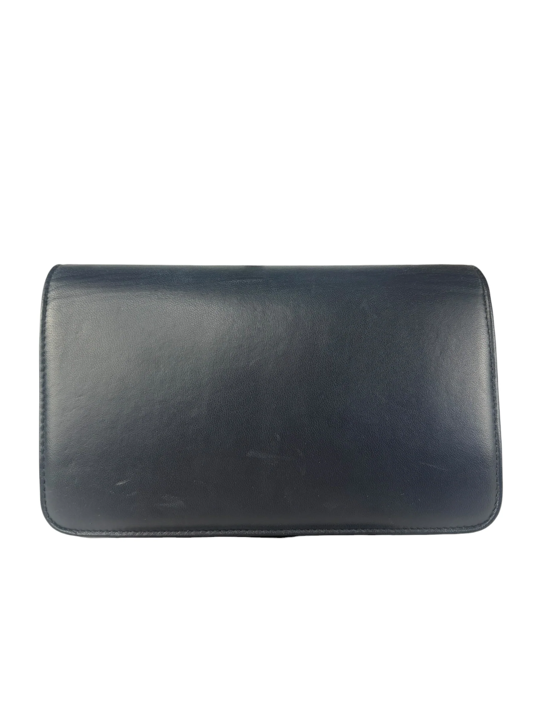 Fendi Black Leather F Logo Zip-Around Long Wallet - Image 3