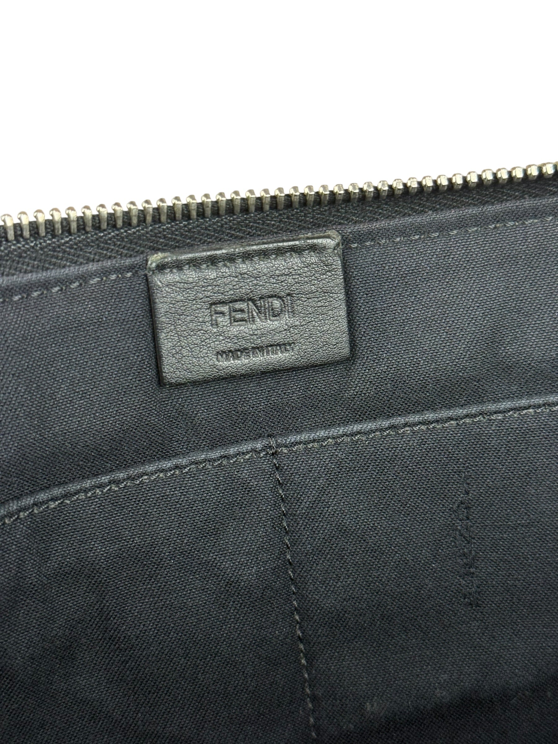 Fendi Black Leather Snake Monsters Zip Clutch - Image 14