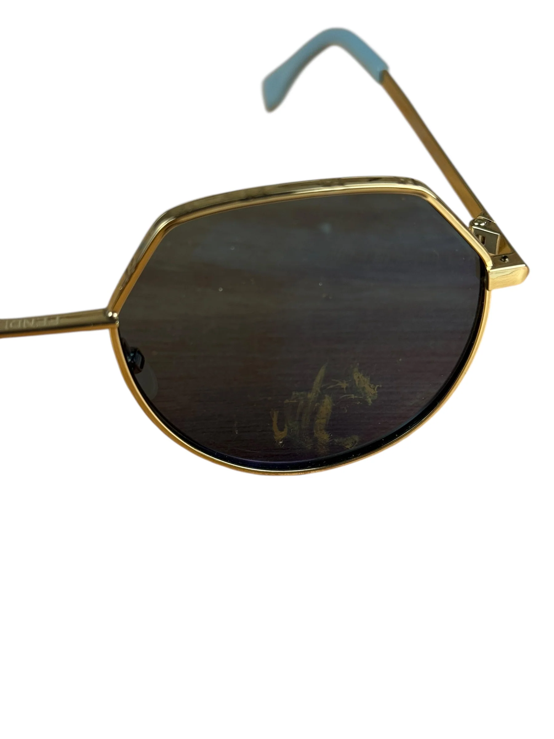 Fendi Blue Gold Frame Sunglasses - Image 3