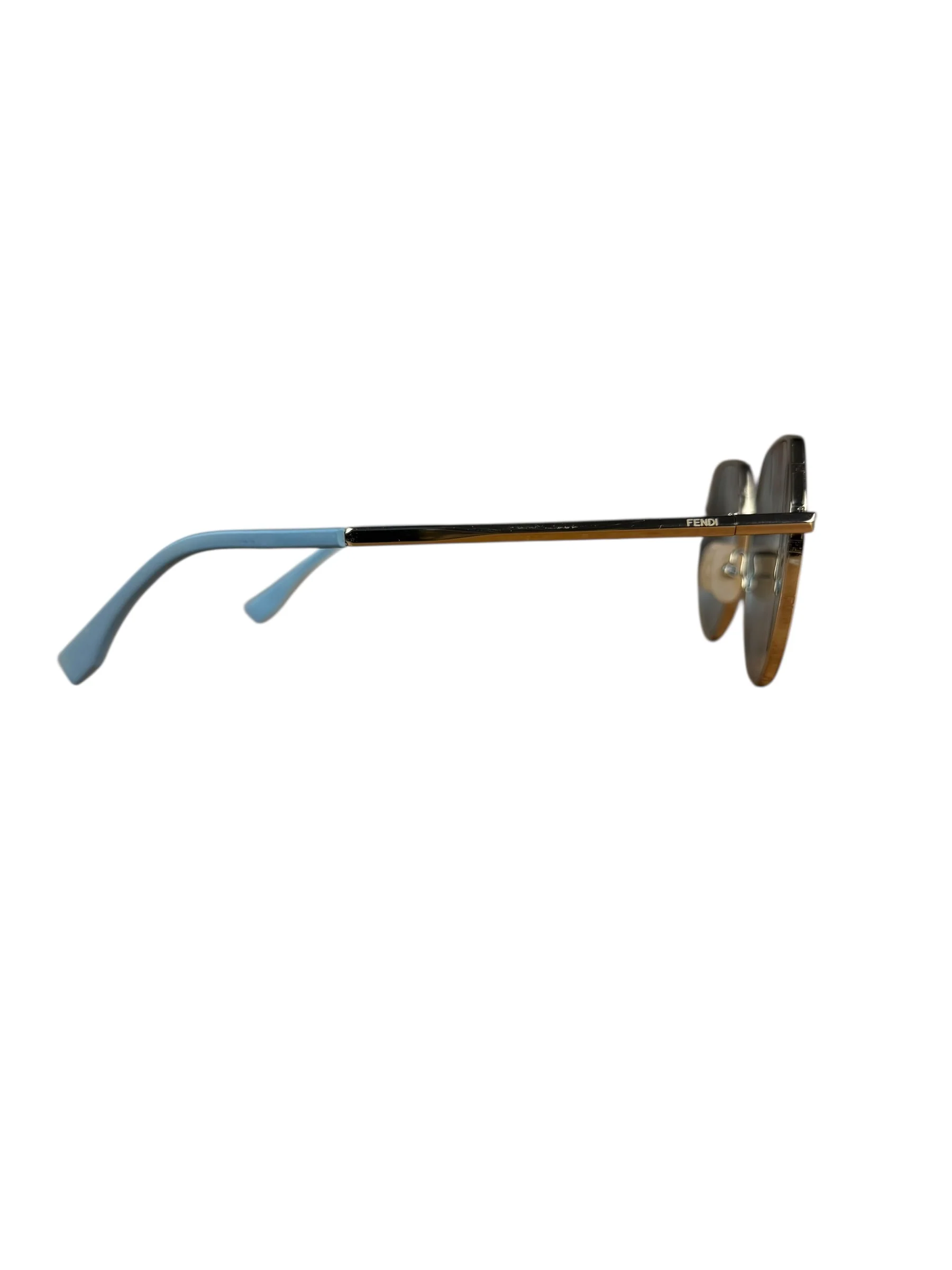 Fendi Blue Gold Frame Sunglasses - Image 4