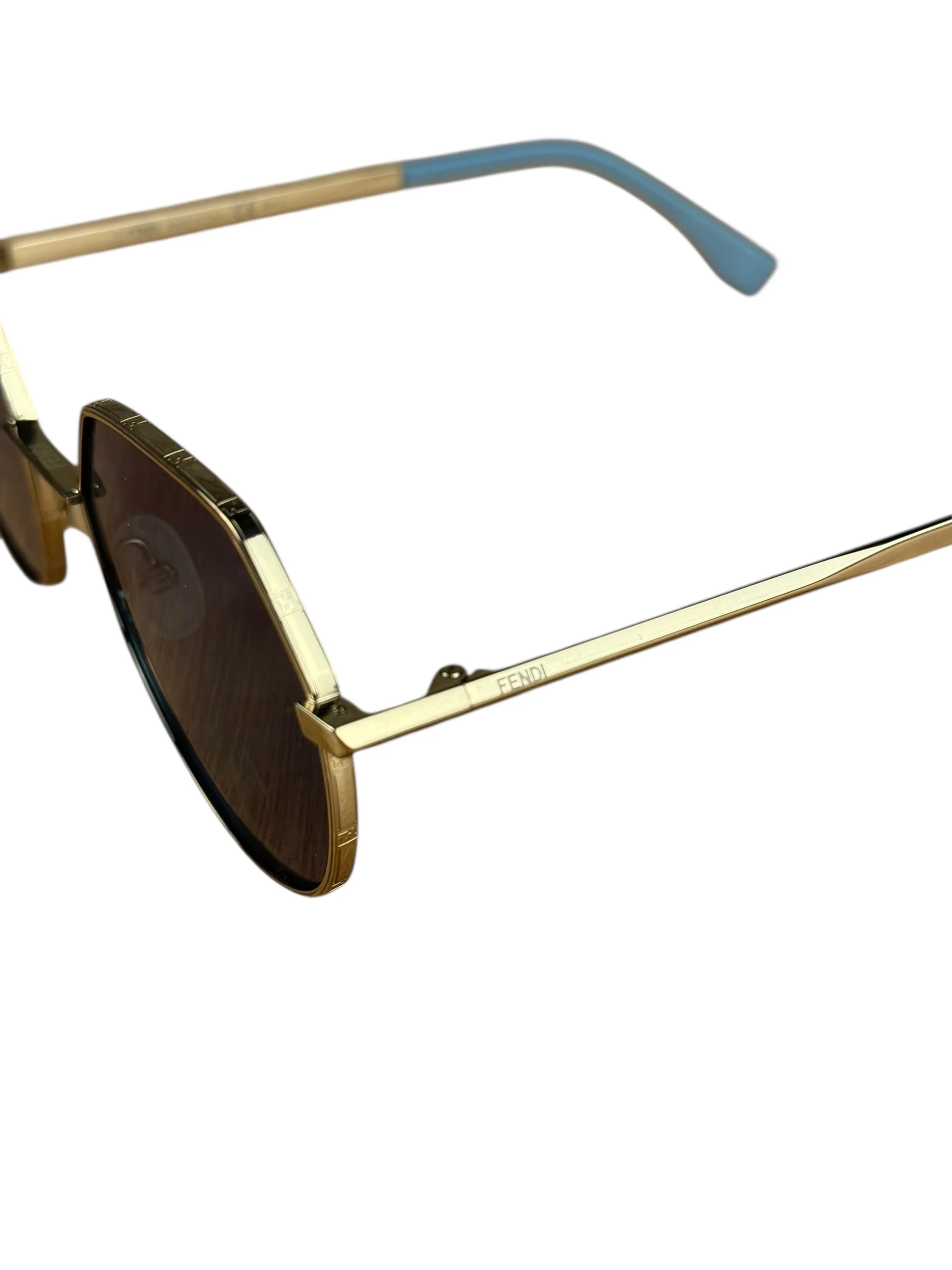Fendi Blue Gold Frame Sunglasses - Image 6