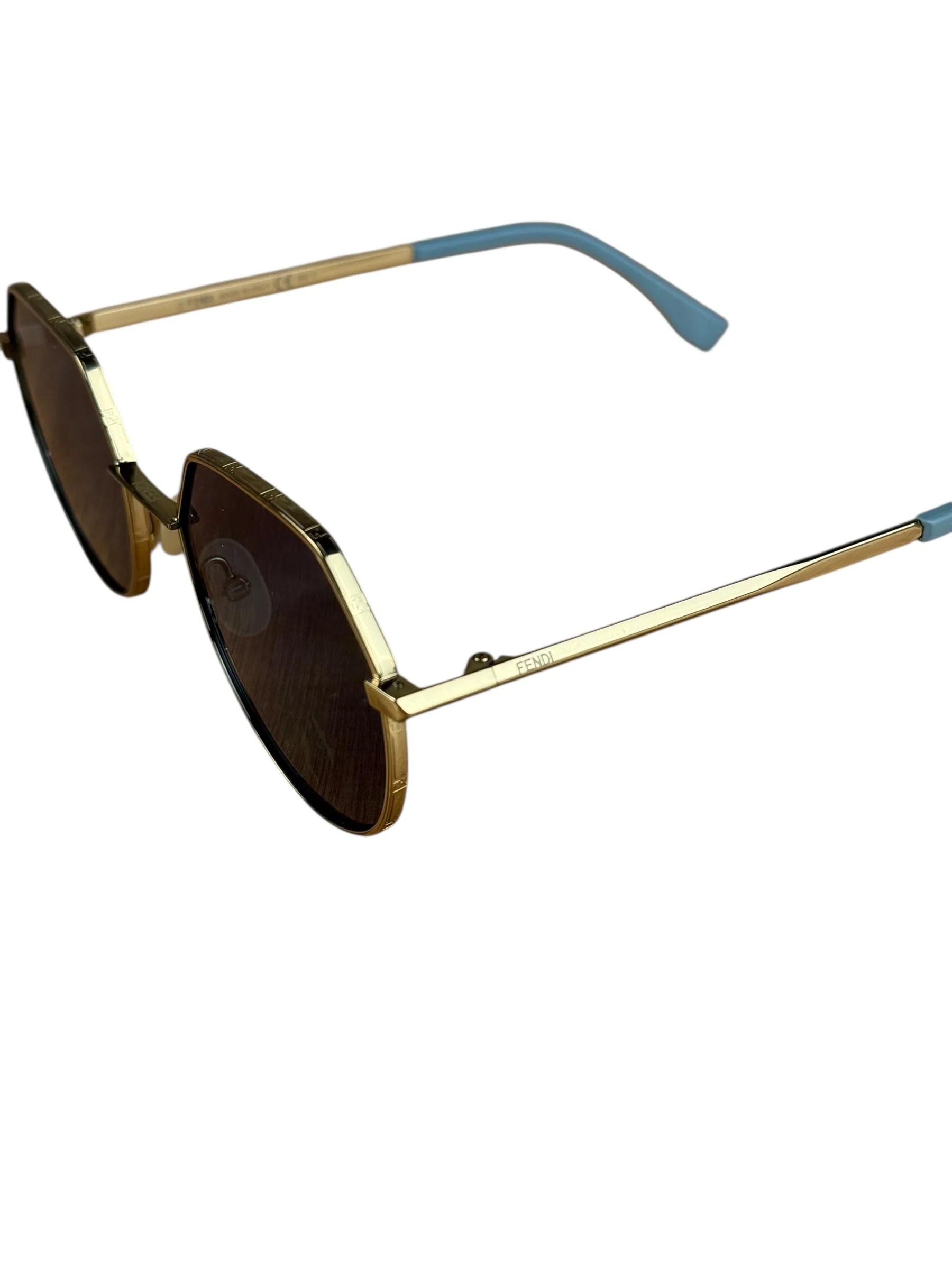 Fendi Blue Gold Frame Sunglasses - Image 7