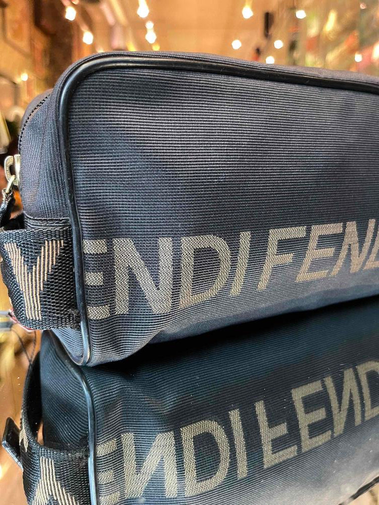 Fendi Canvas Logo Travel Zip Pouch - Image 3