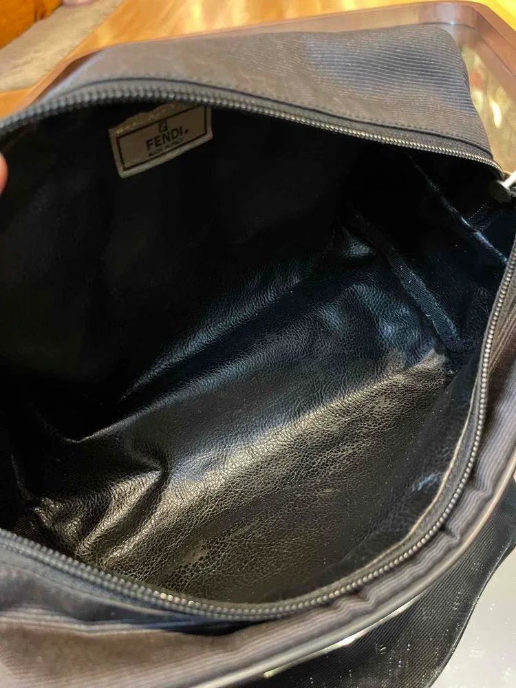 Fendi Canvas Logo Travel Zip Pouch - Image 9