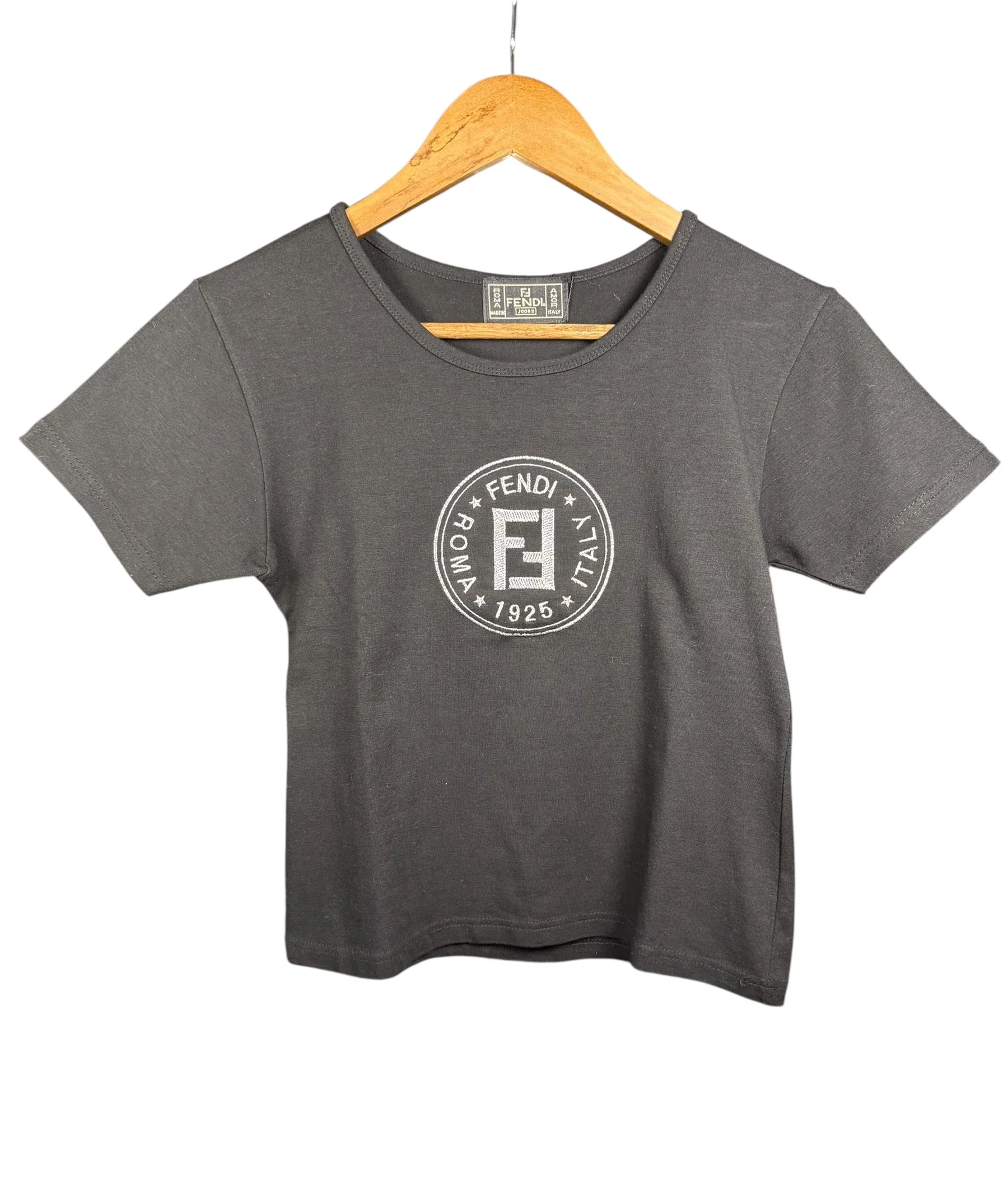Fendi Embroidered Logo Top