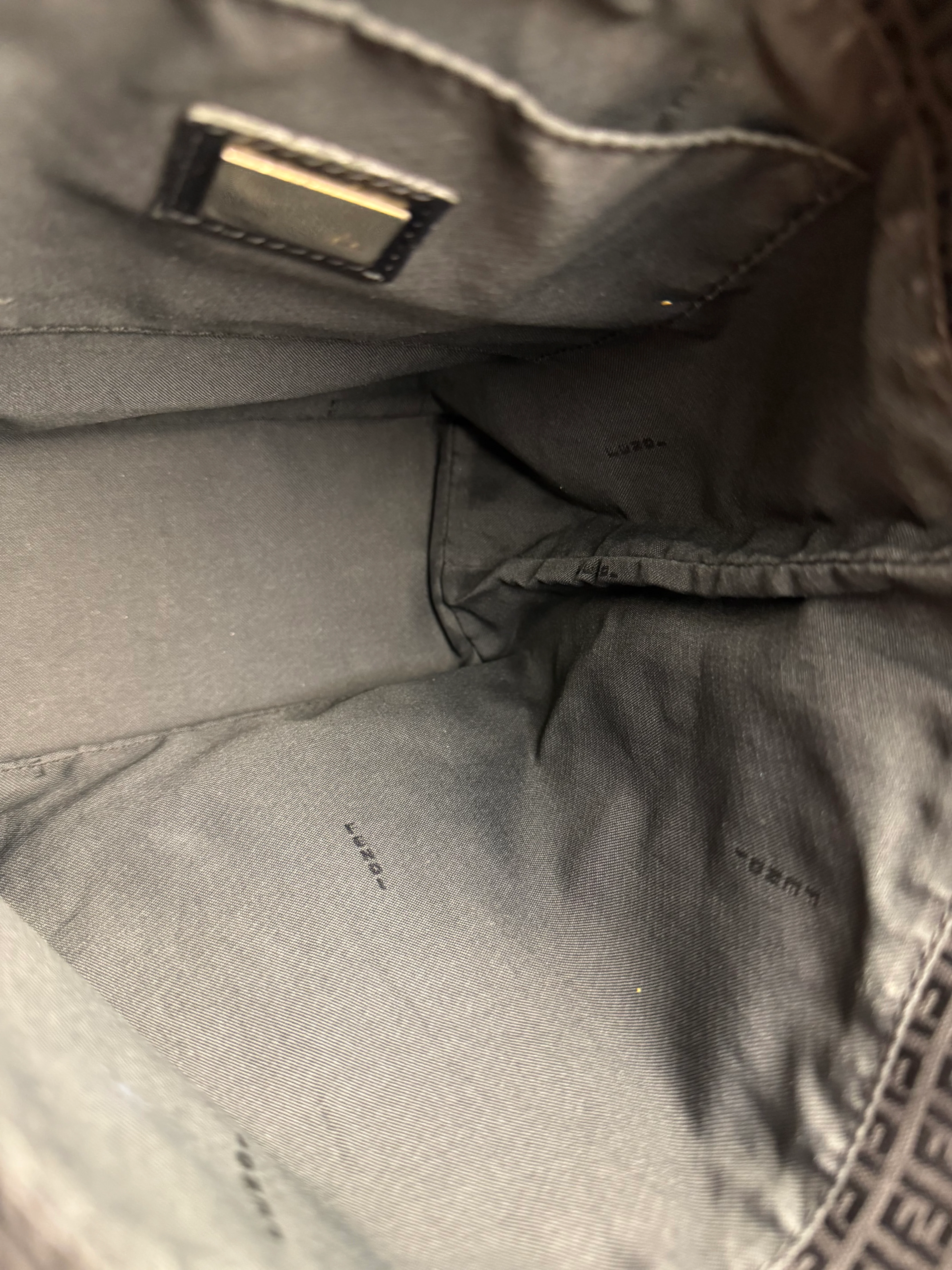 Fendi FF Black Canvas Logo Tote - Image 14