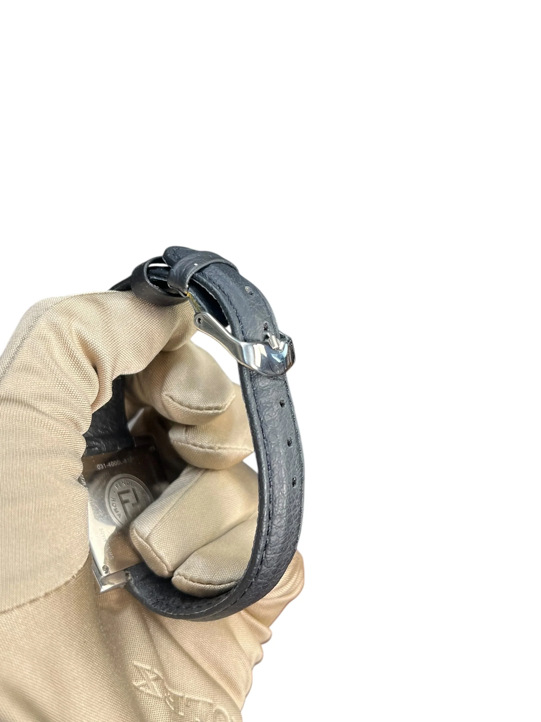 Fendi FF Black Dial Black Leather Strap - Image 10