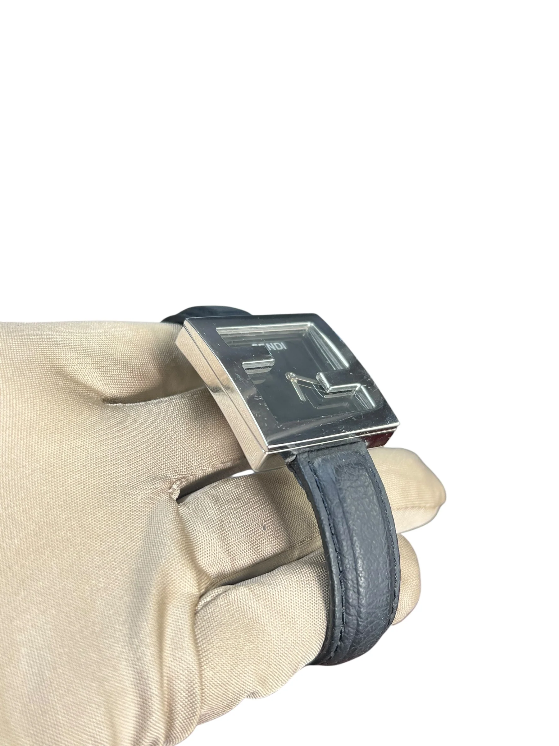 Fendi FF Black Dial Black Leather Strap - Image 11