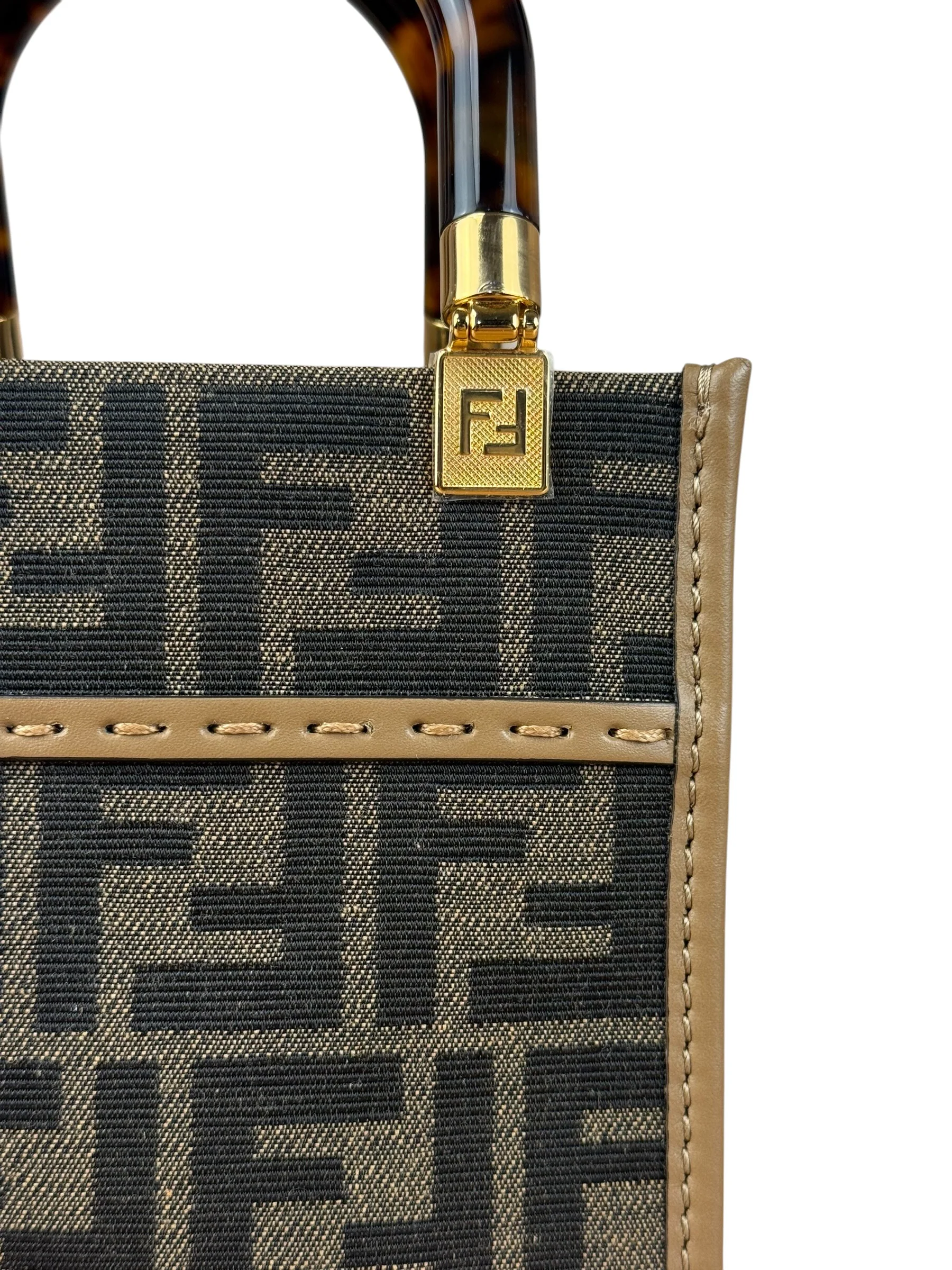 Fendi FF Zucca Mini Sunshine Shopping 2Way Tote - Image 3