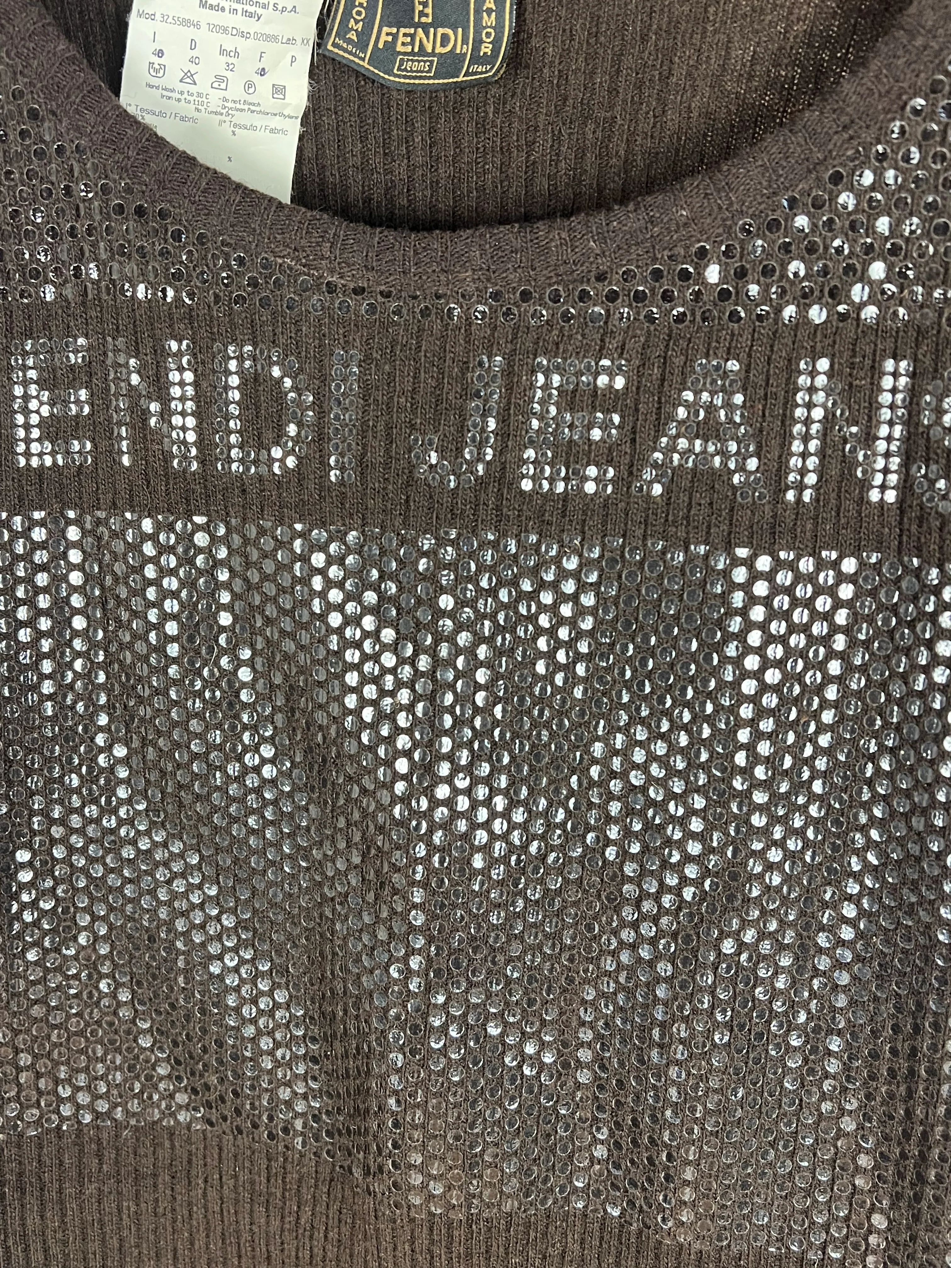 Fendi Jeans Knit Dress Brown - Image 4