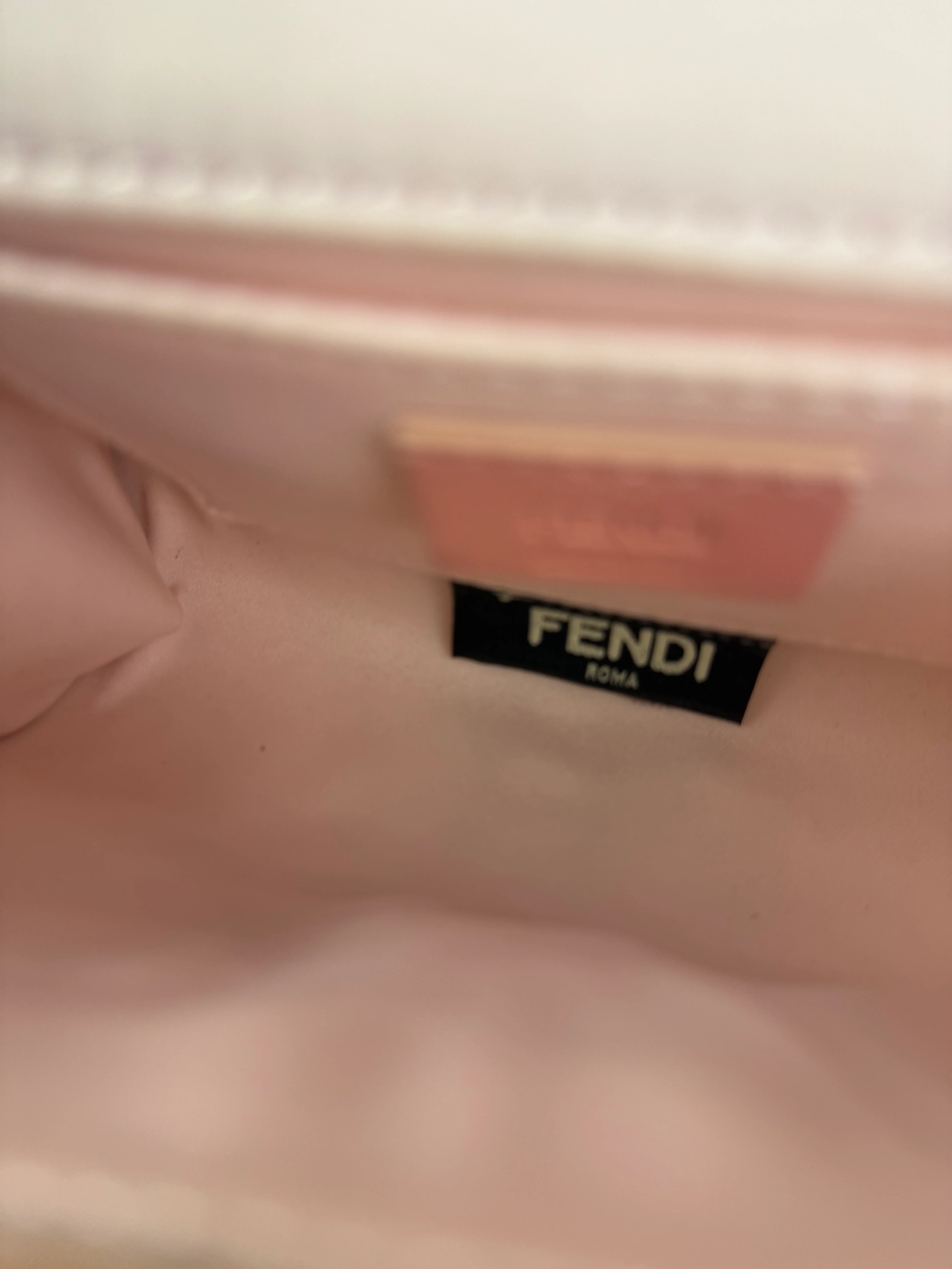 Fendi Pink Python Flower Studded Mini Chain Shoulder Bag - Image 14