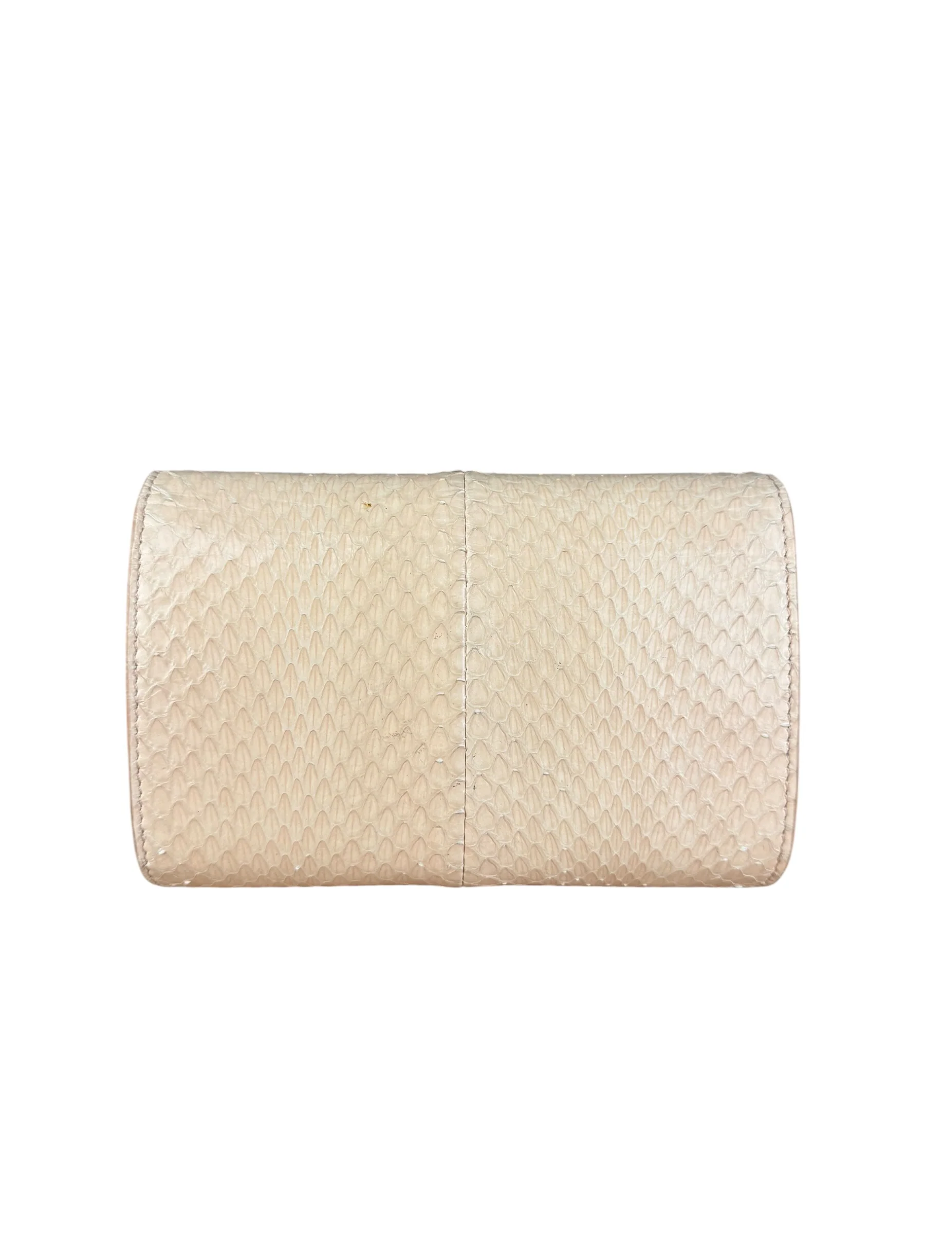 Fendi Pink Python Flower Studded Mini Chain Shoulder Bag - Image 6