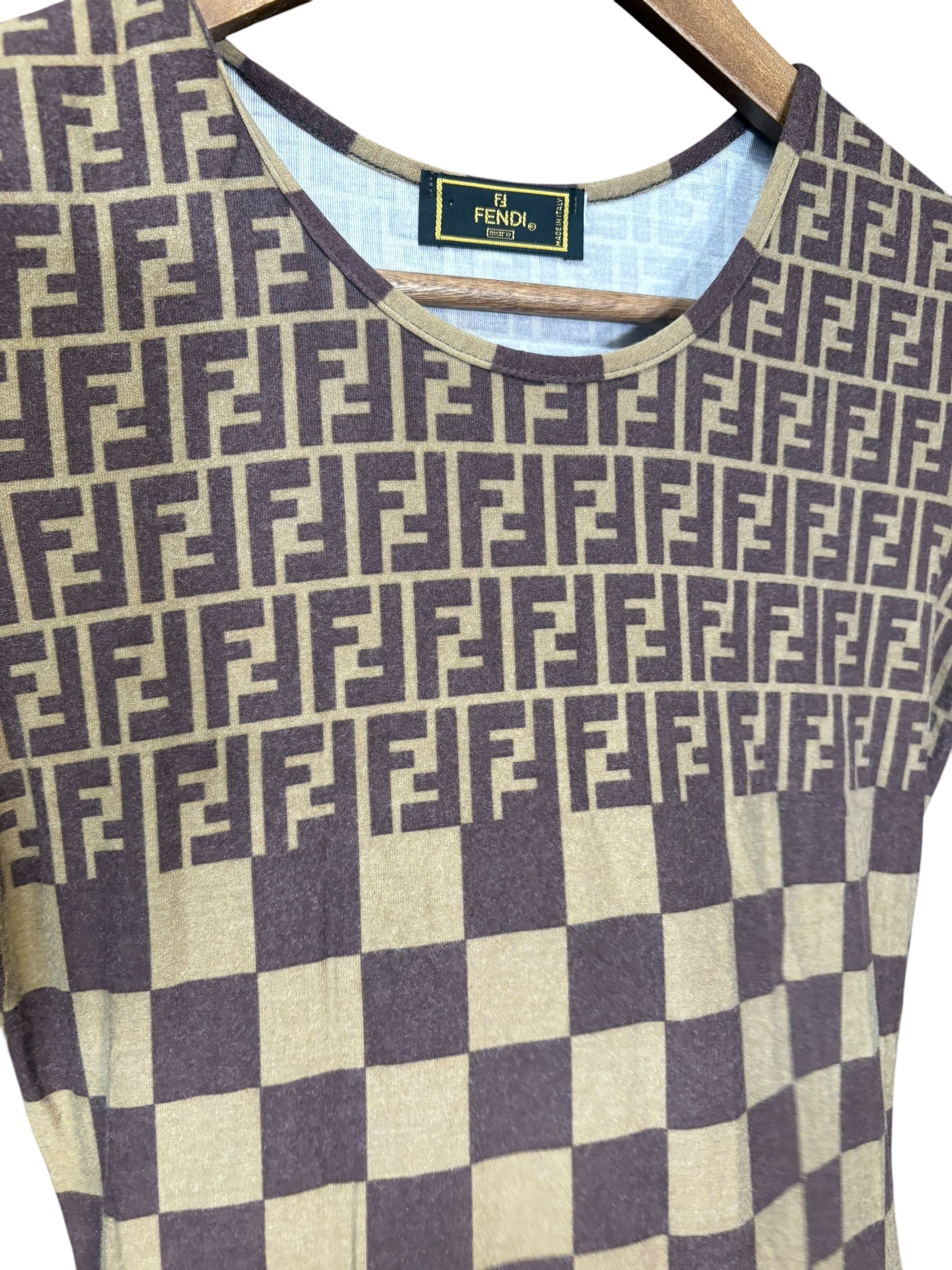 Fendi Vintage FF Multi Pattern Rayon Top - Image 3