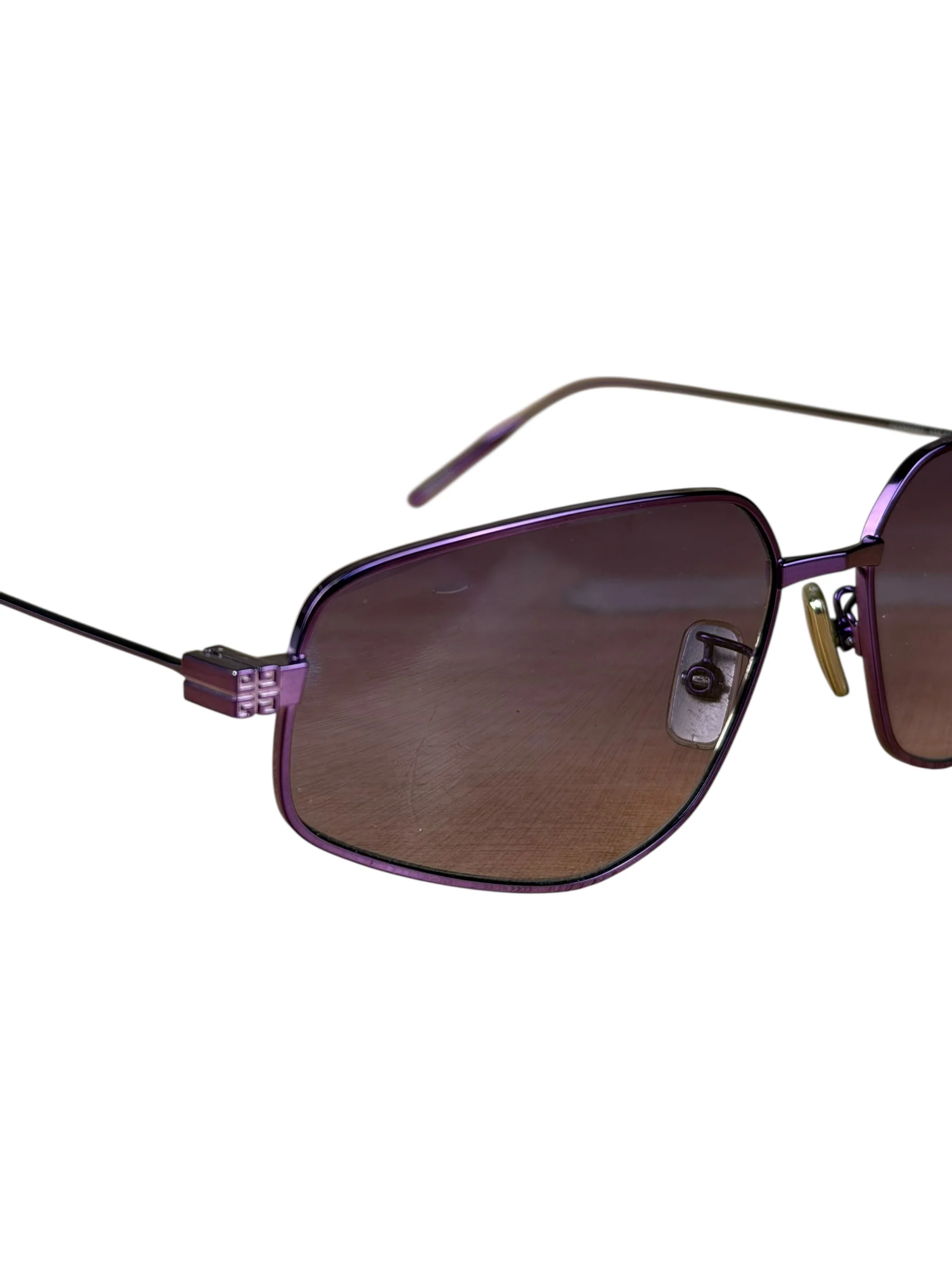 Givenchy Purple Metal Frame Sunglasses - Image 4